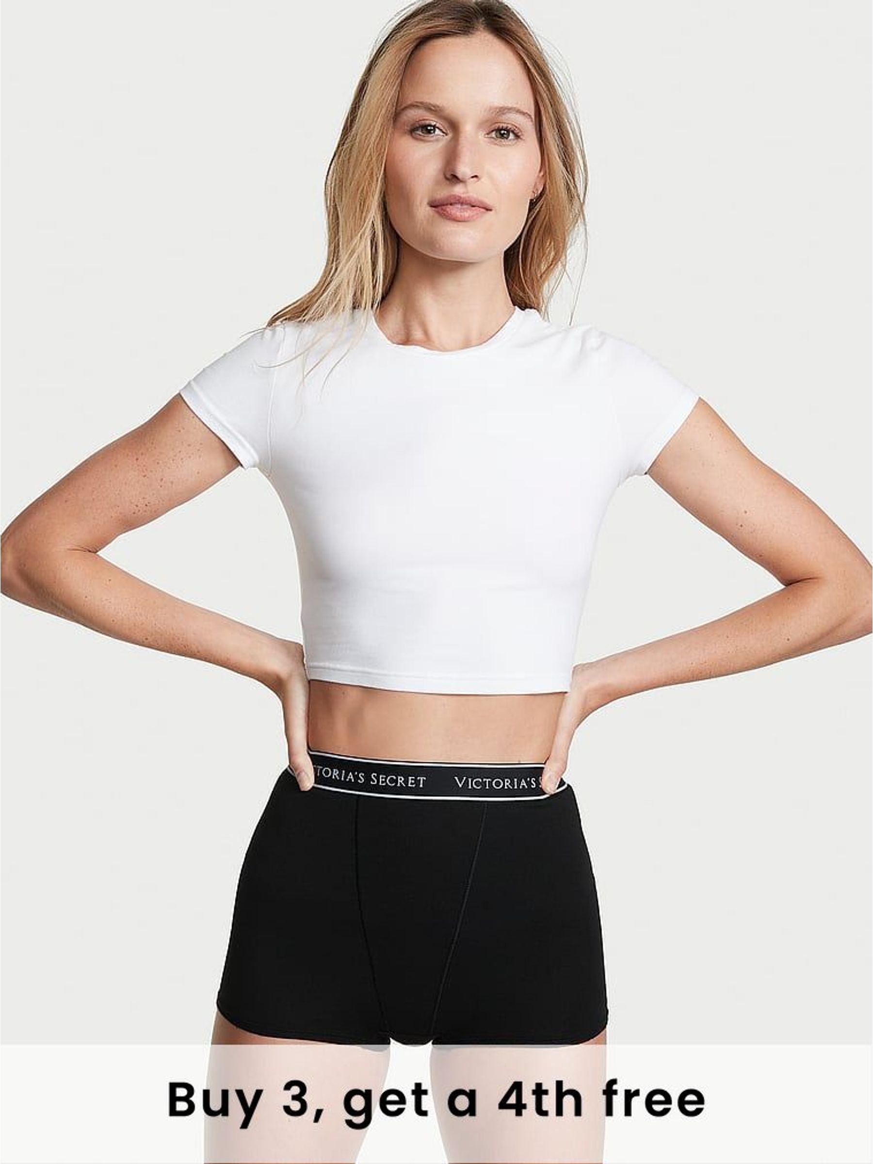 Pure Black High Waist Logo Knickers (H28517) | £9