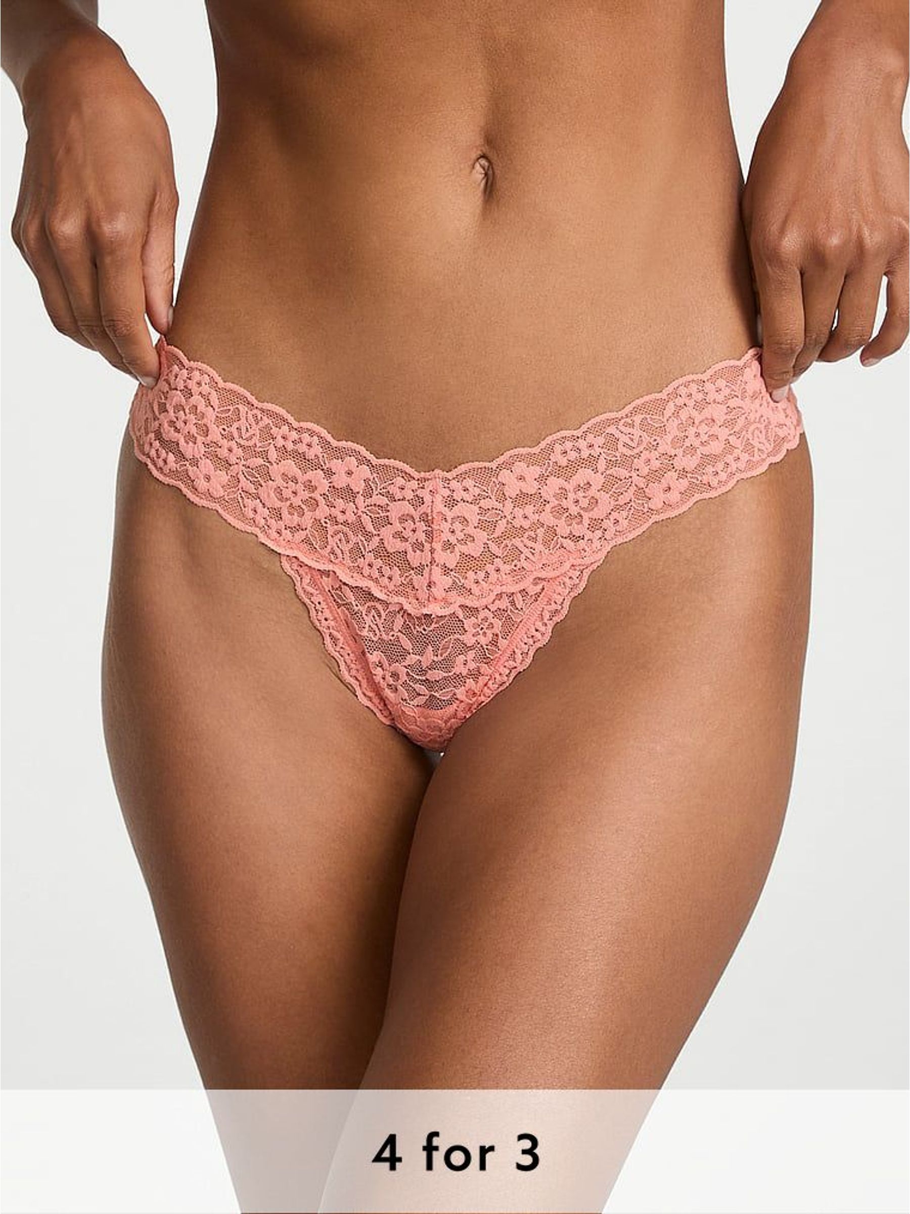 Peachy Orange Thong Strappy Back Knickers (H28603) | £9
