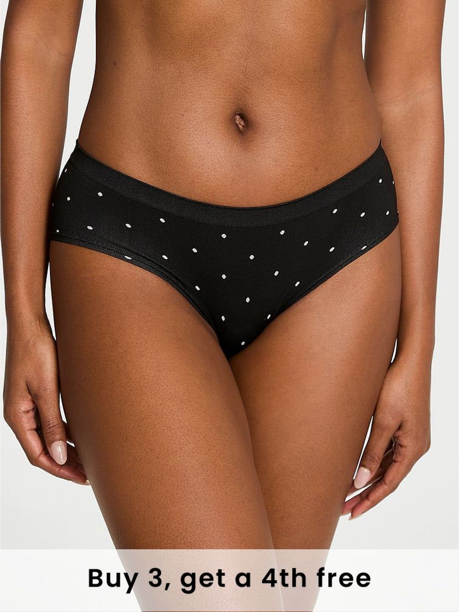Black Small Dot Hipster Knickers (H28622) | £9