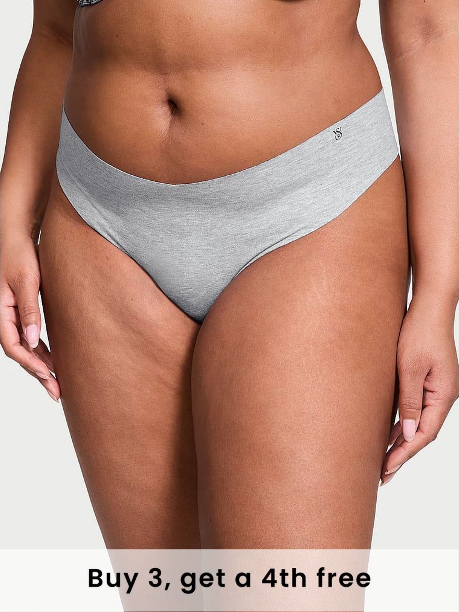 Medium Heather Grey Thong Knickers (H28638) | £9