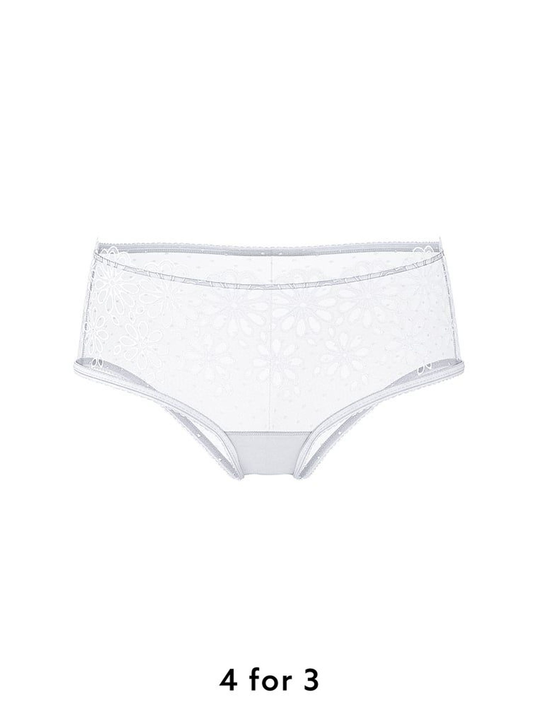 White Eyelet Mesh Knickers (H28685) | £9