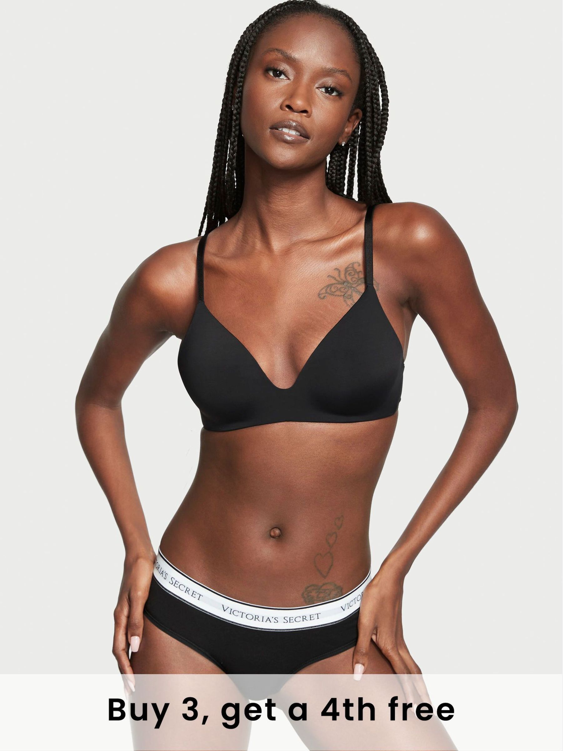 Black Hipster Logo Knickers (H28760) | £9