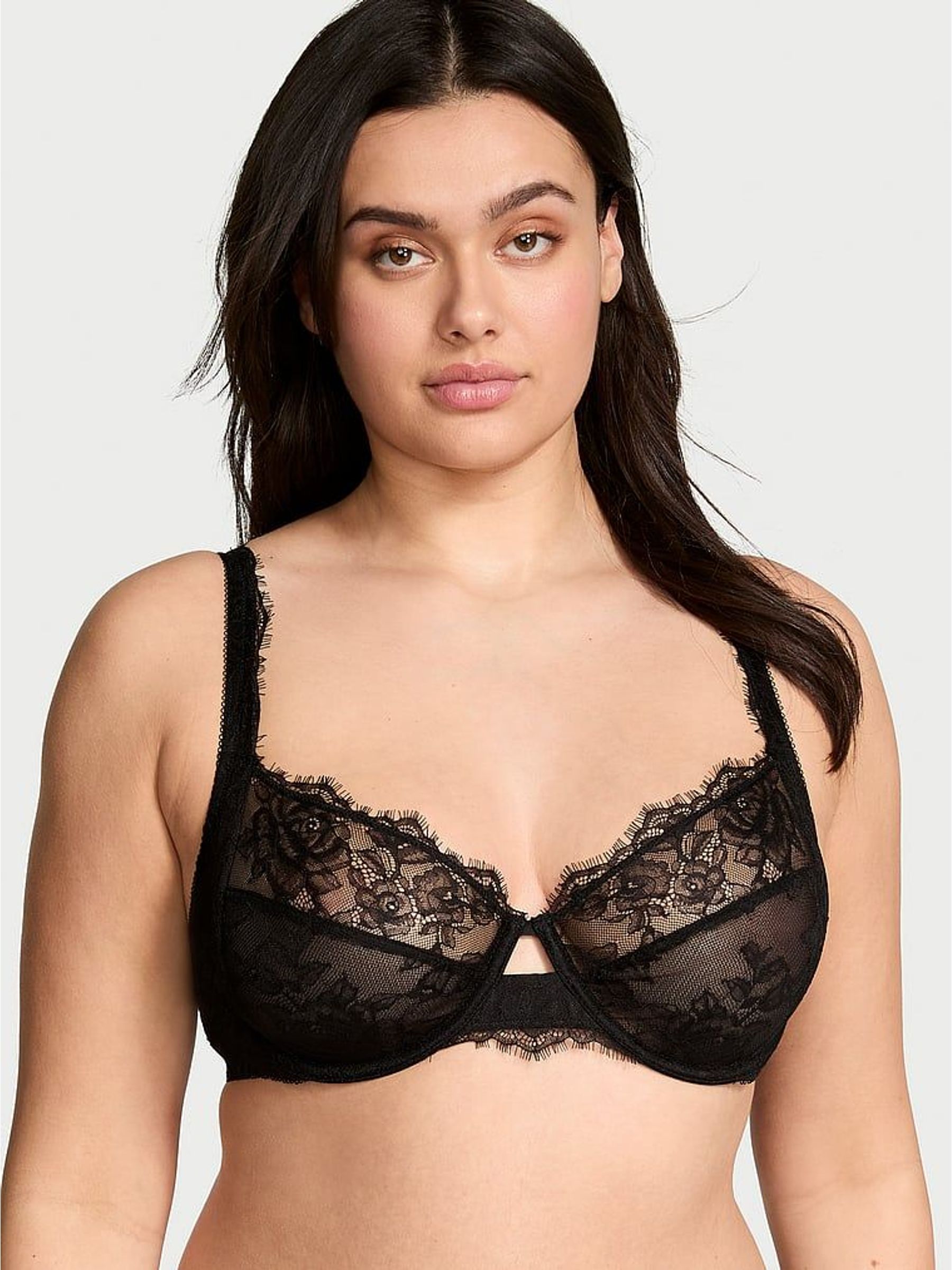 Black Full Cup Support Unlined Lace Bra (H28799) | £45 - £46