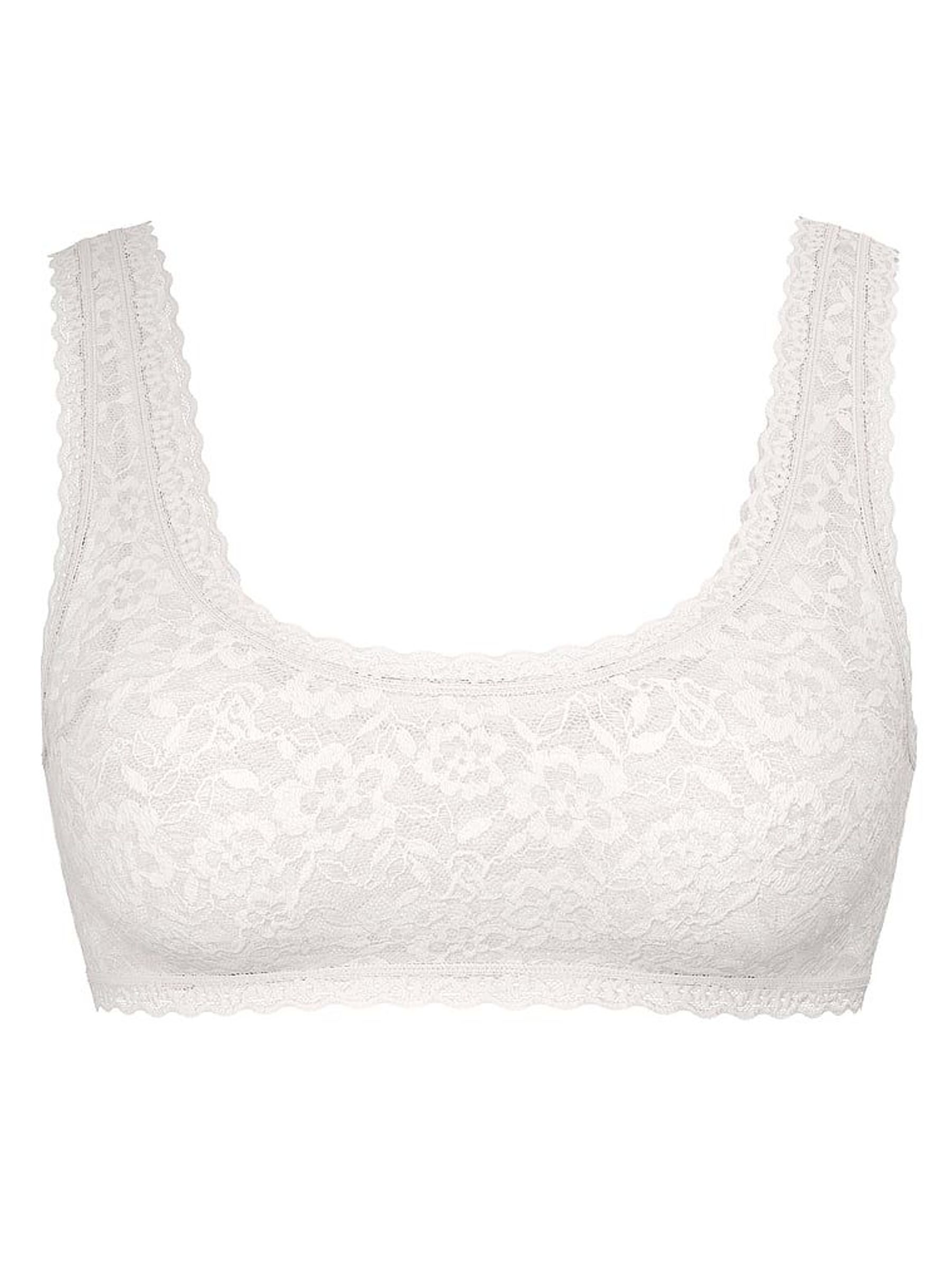 Coconut White Bralette Sexy T-Shirt Lace Scoop (H28828) | £25