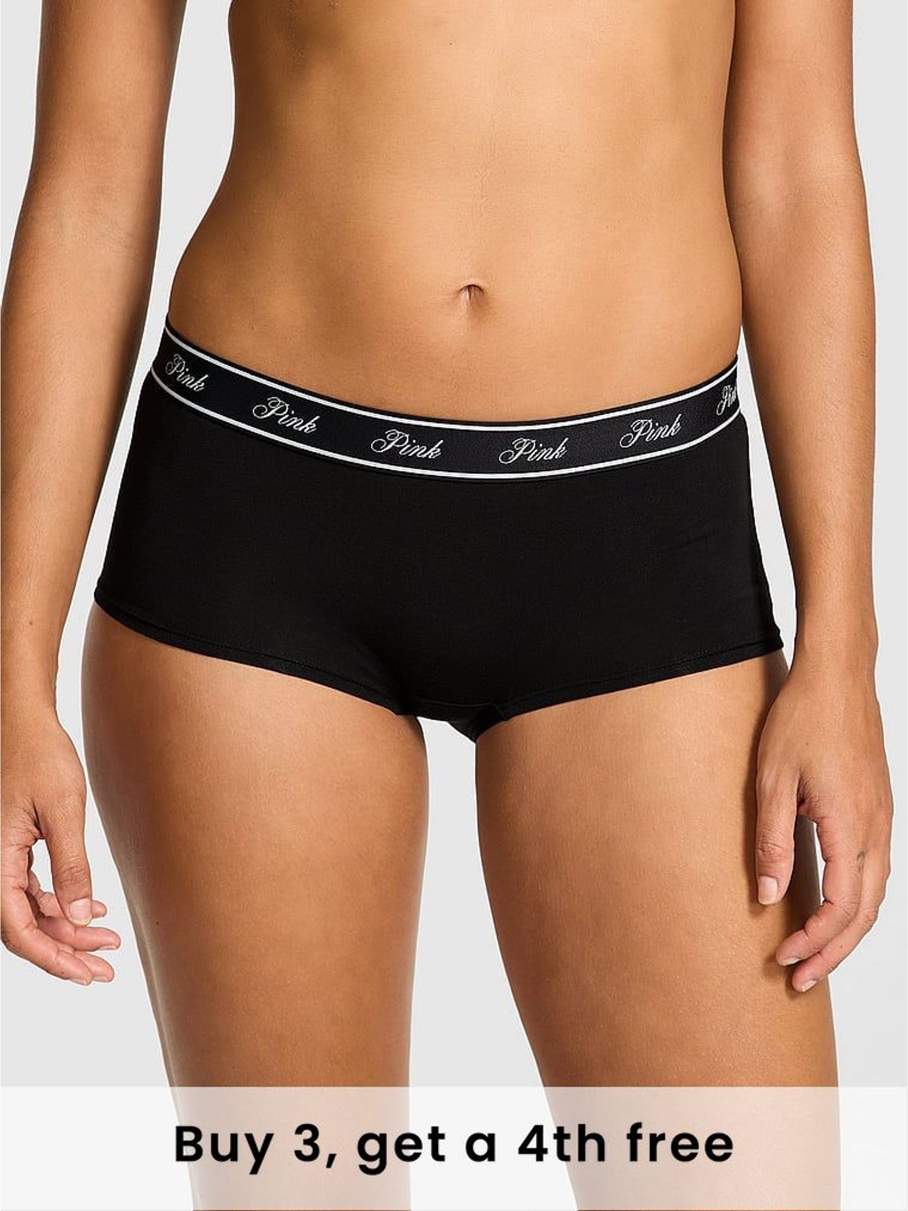 Black Cotton Logo Knickers (H28829) | £9