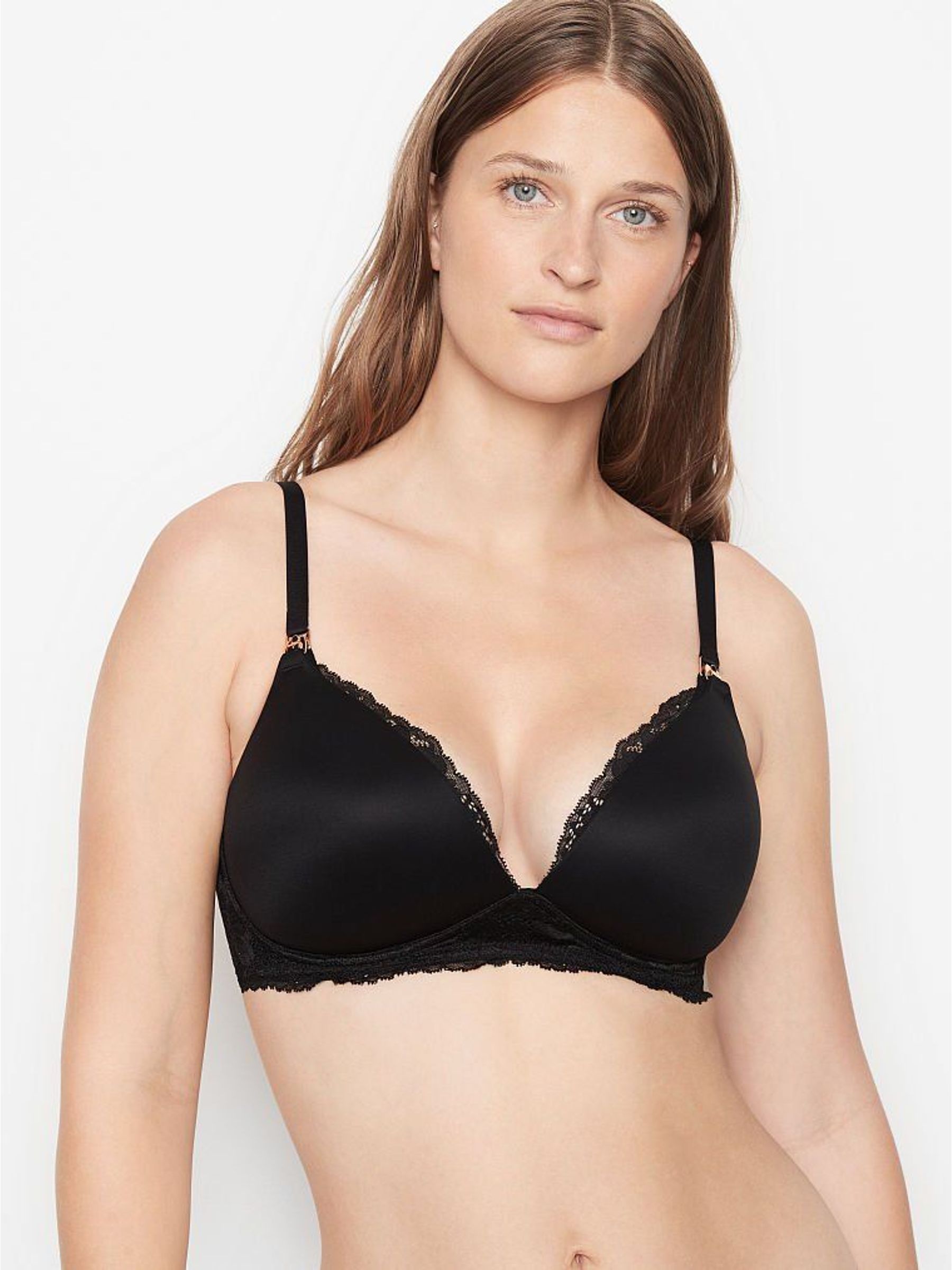 Black Non Wired Lightly Lined Lace Wing Nursing Bra (H28840) | £39