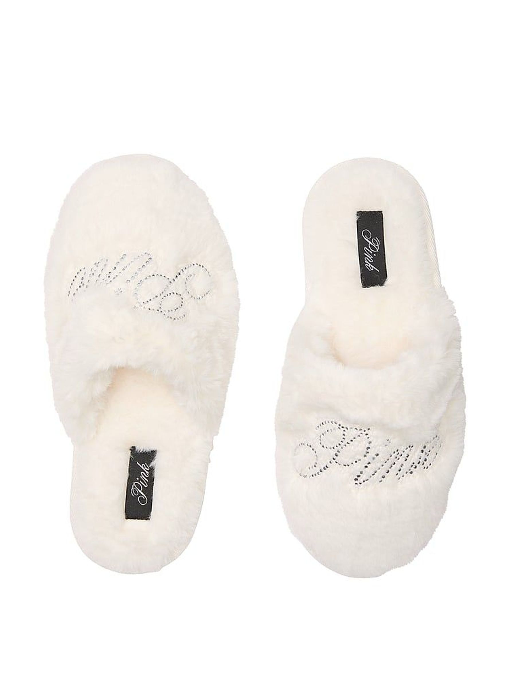 Winter White Faux Fur Slippers (H29465) | £29