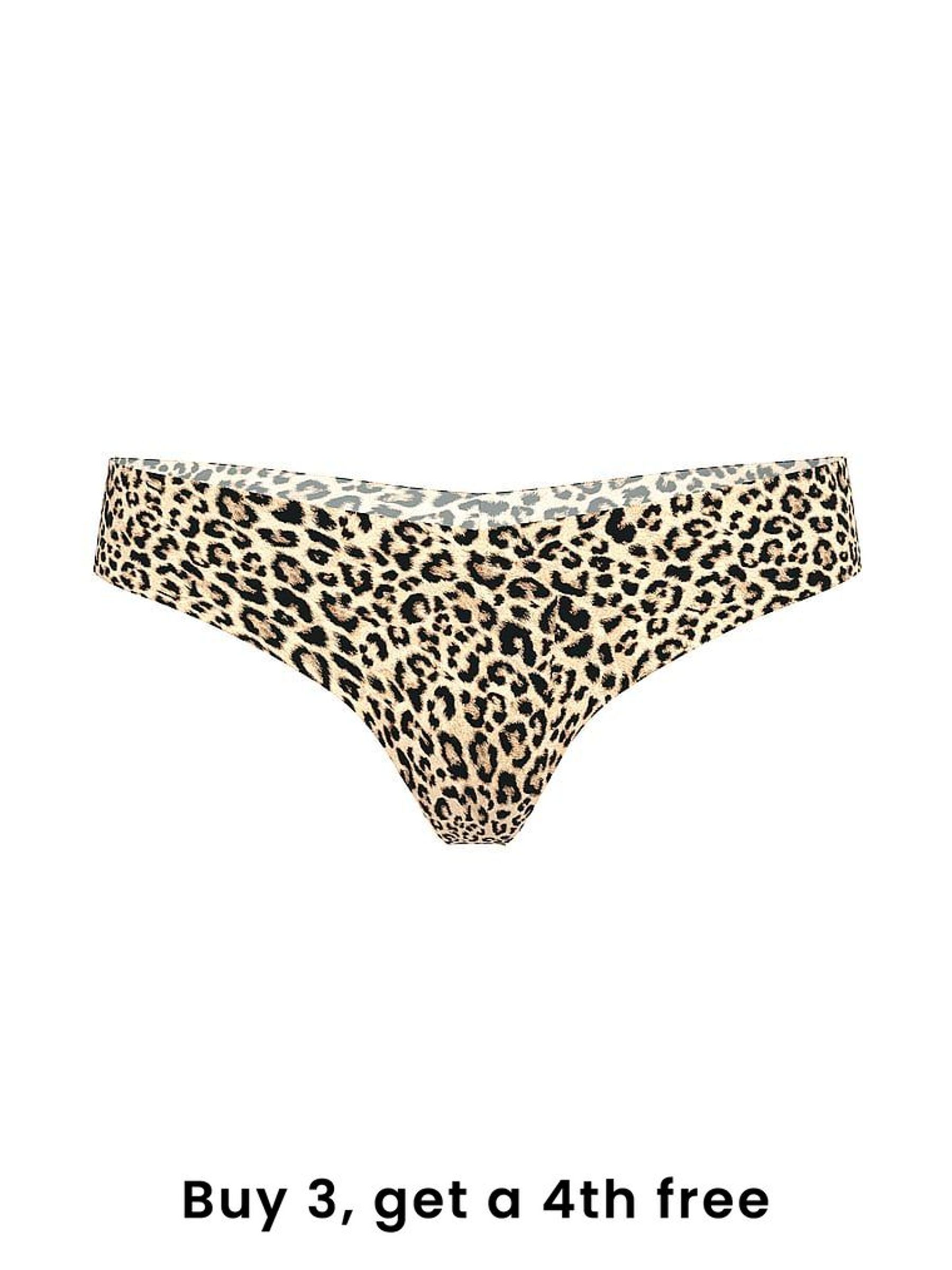 Leopard Brown Thong Knickers (H29483) | £9