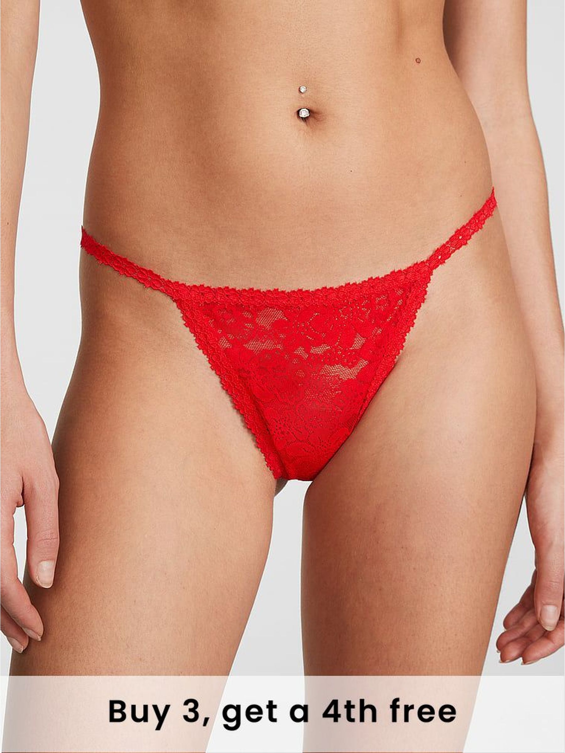 Red Pepper G-String Floral Lace Knickers (H29492) | £9