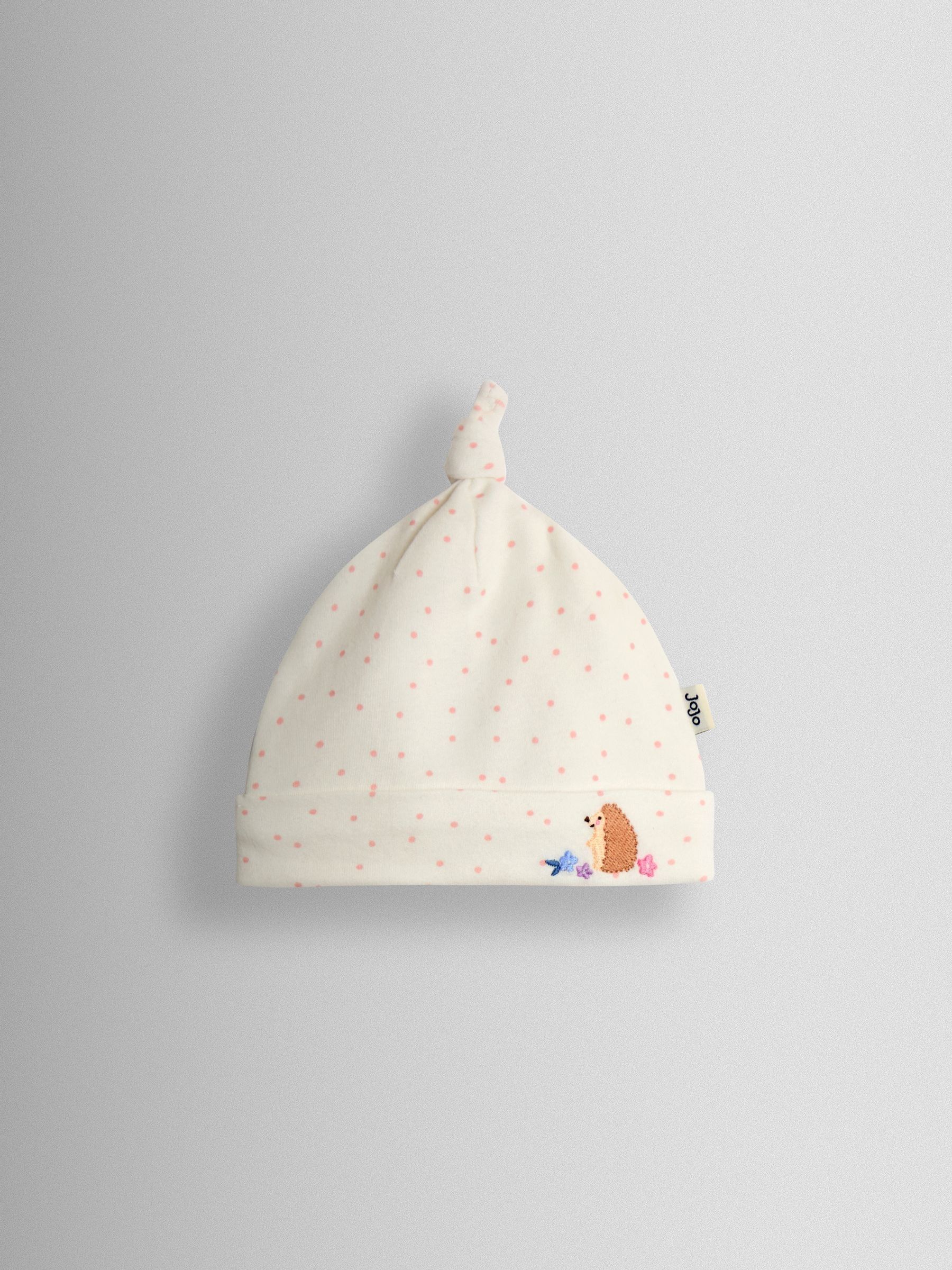 Cream Hedgehog Appliqué Hat (H30124) | £6