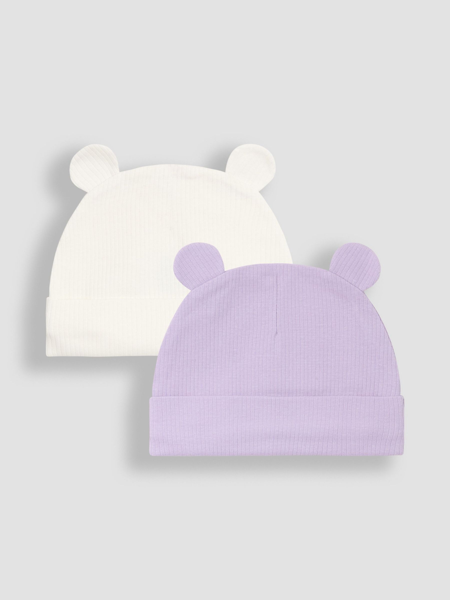 Purple 2- Pack Bear Baby Hat (H30142) | £9.50