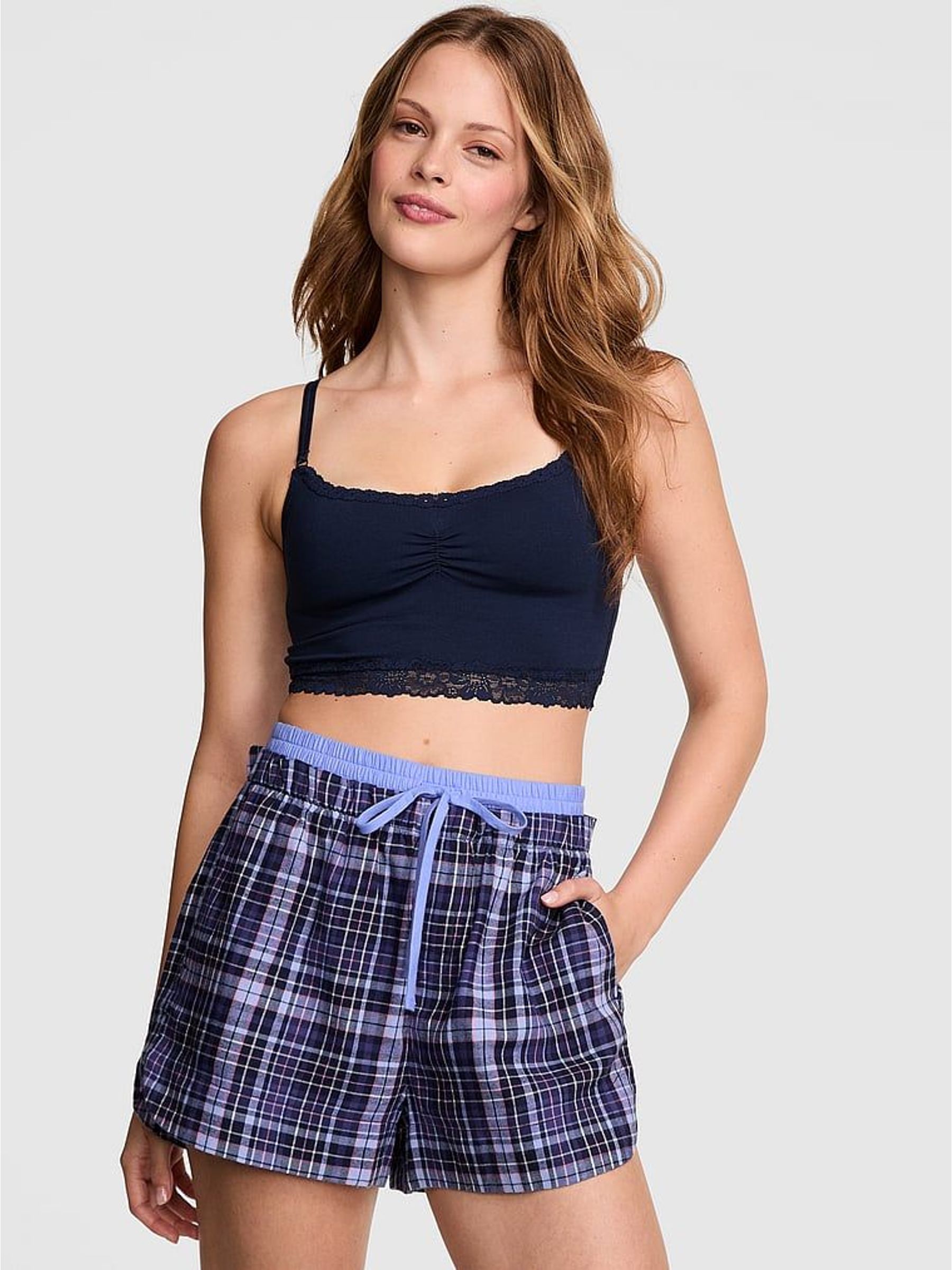 Noir Navy Blue Boyfriend Pyjama Bottoms (H30809) | £29