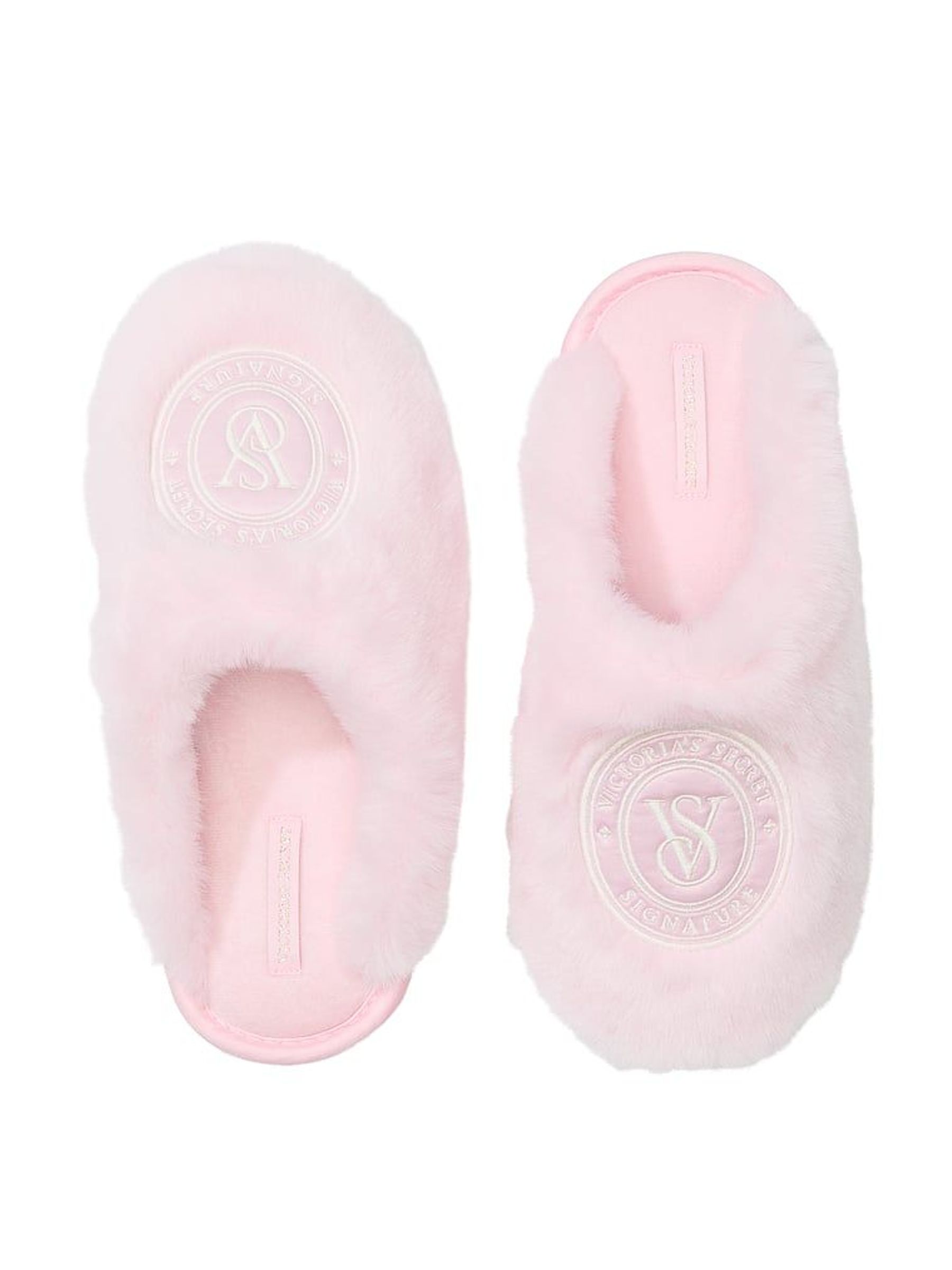 Pretty Blossom Pink Closed Toe Faux Fur Slippers (H35328) | £35