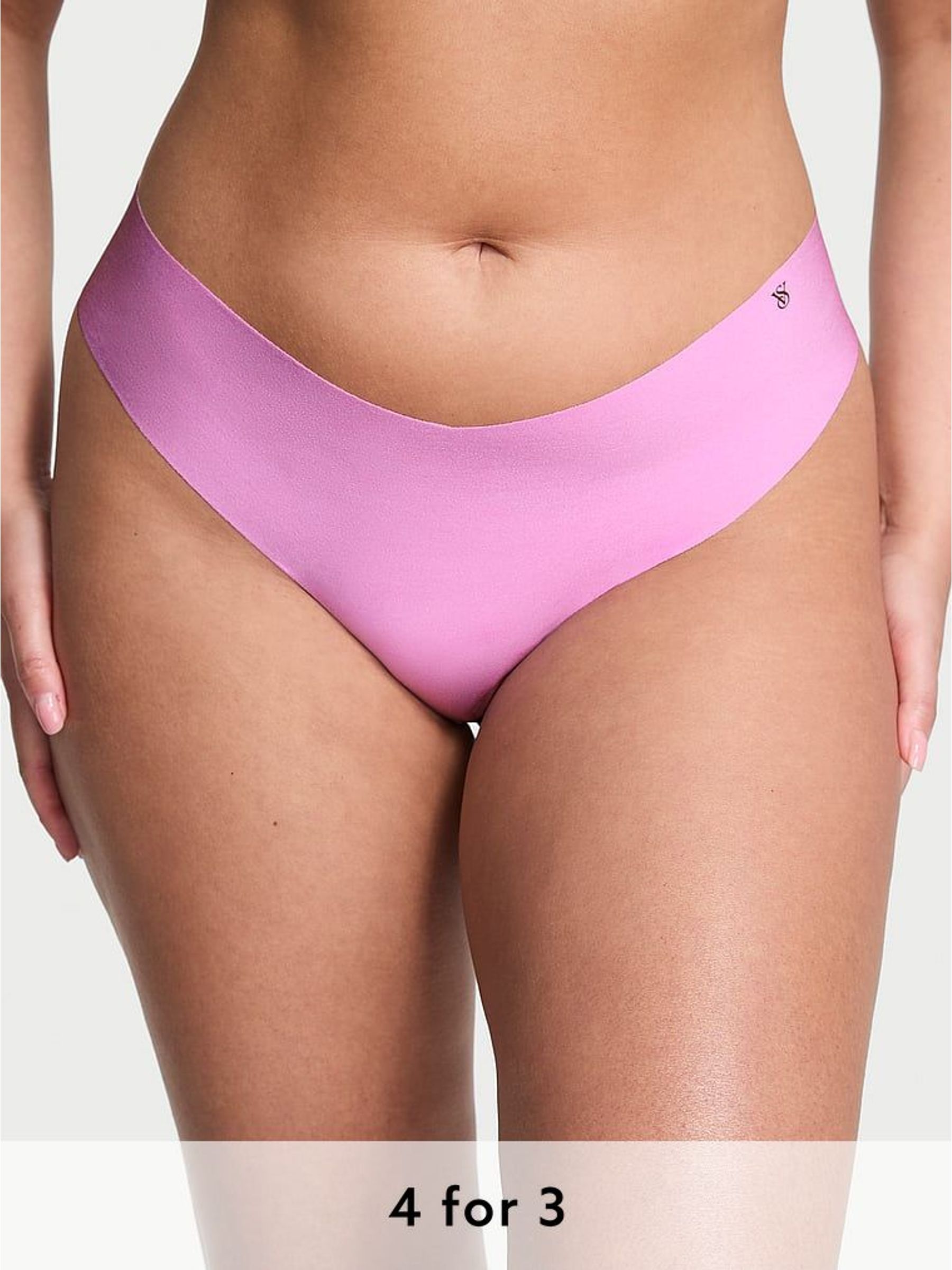 Lilac Shimmer Purple Thong Knickers (H37773) | £9