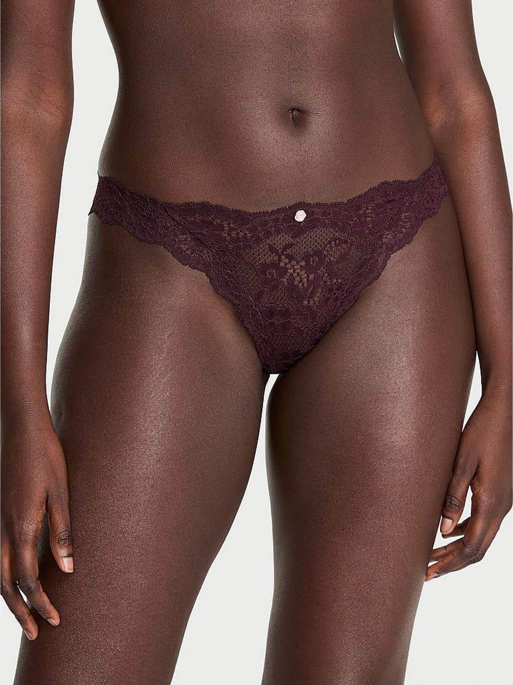 Winter Wine Red Bikini Lace Knickers (H37785) | £18