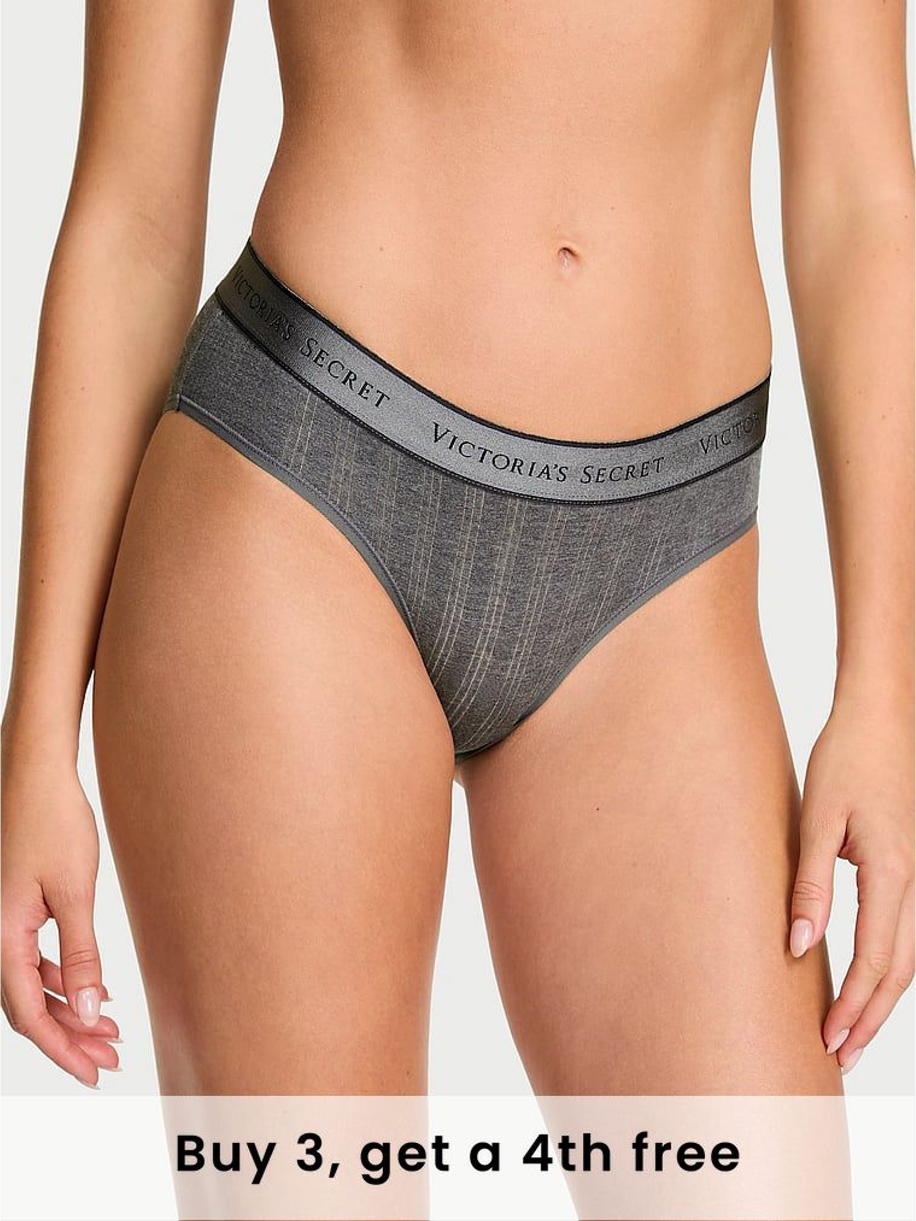 Anthracite Heather Grey Hipster Modal Logo Knickers (H37810) | £9