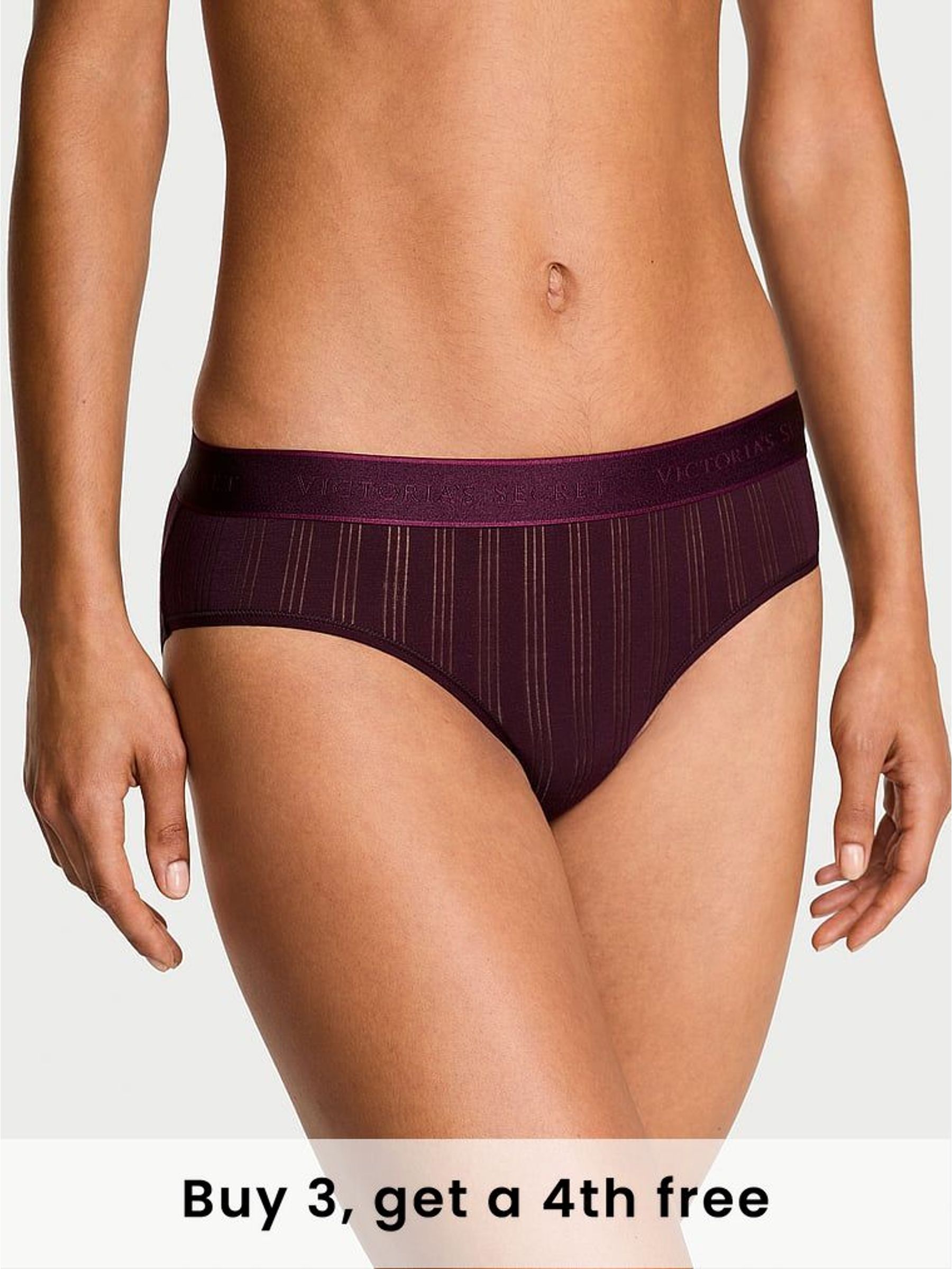 Winter Wine Purple Hipster Modal Logo Knickers (H37873) | £9