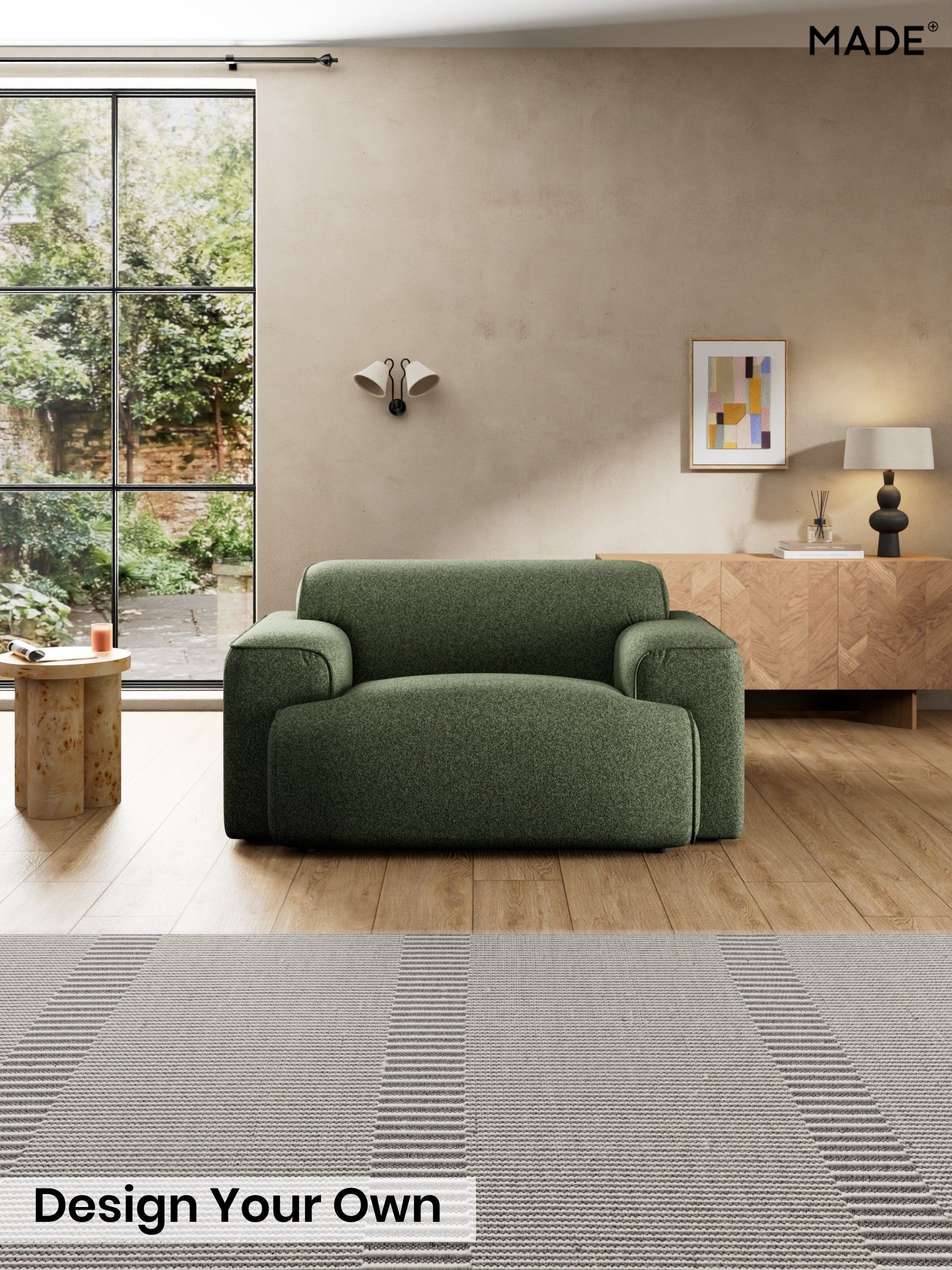 Soft Touch Boucle/Forest Green - Avalon By Made