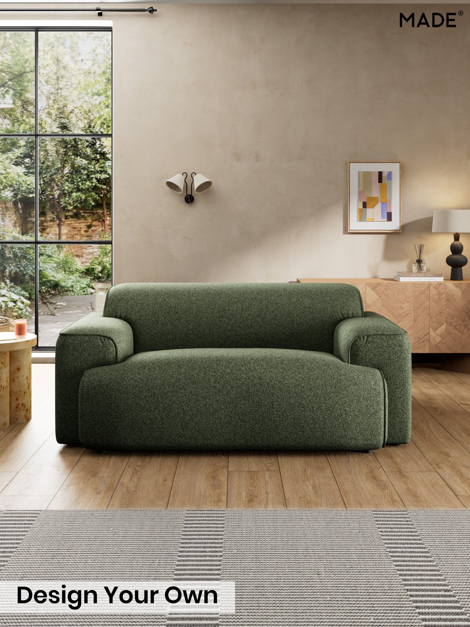 Soft Touch Boucle/Forest Green - Avalon By Made