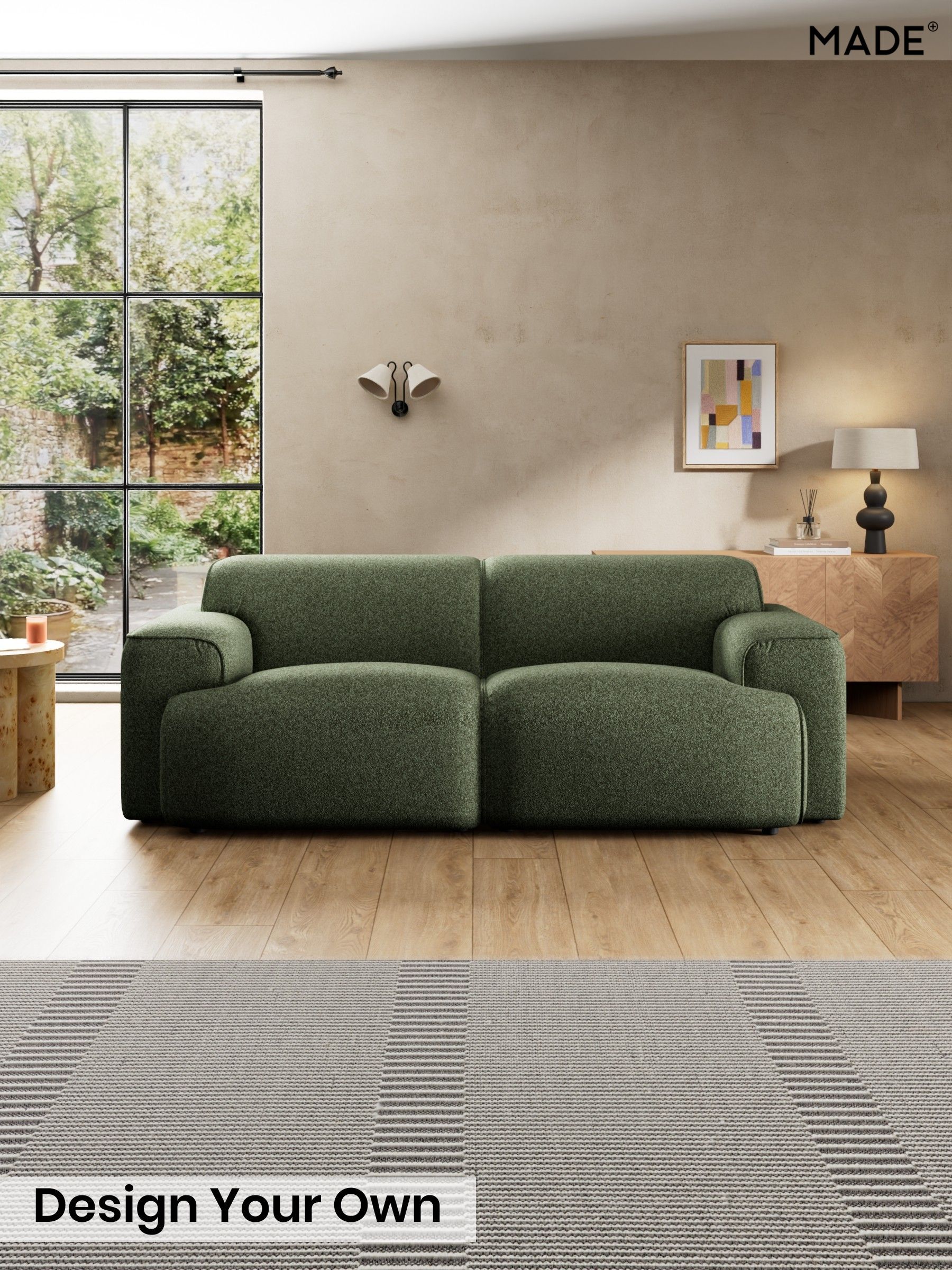 Soft Touch Boucle/Forest Green - Avalon By Made