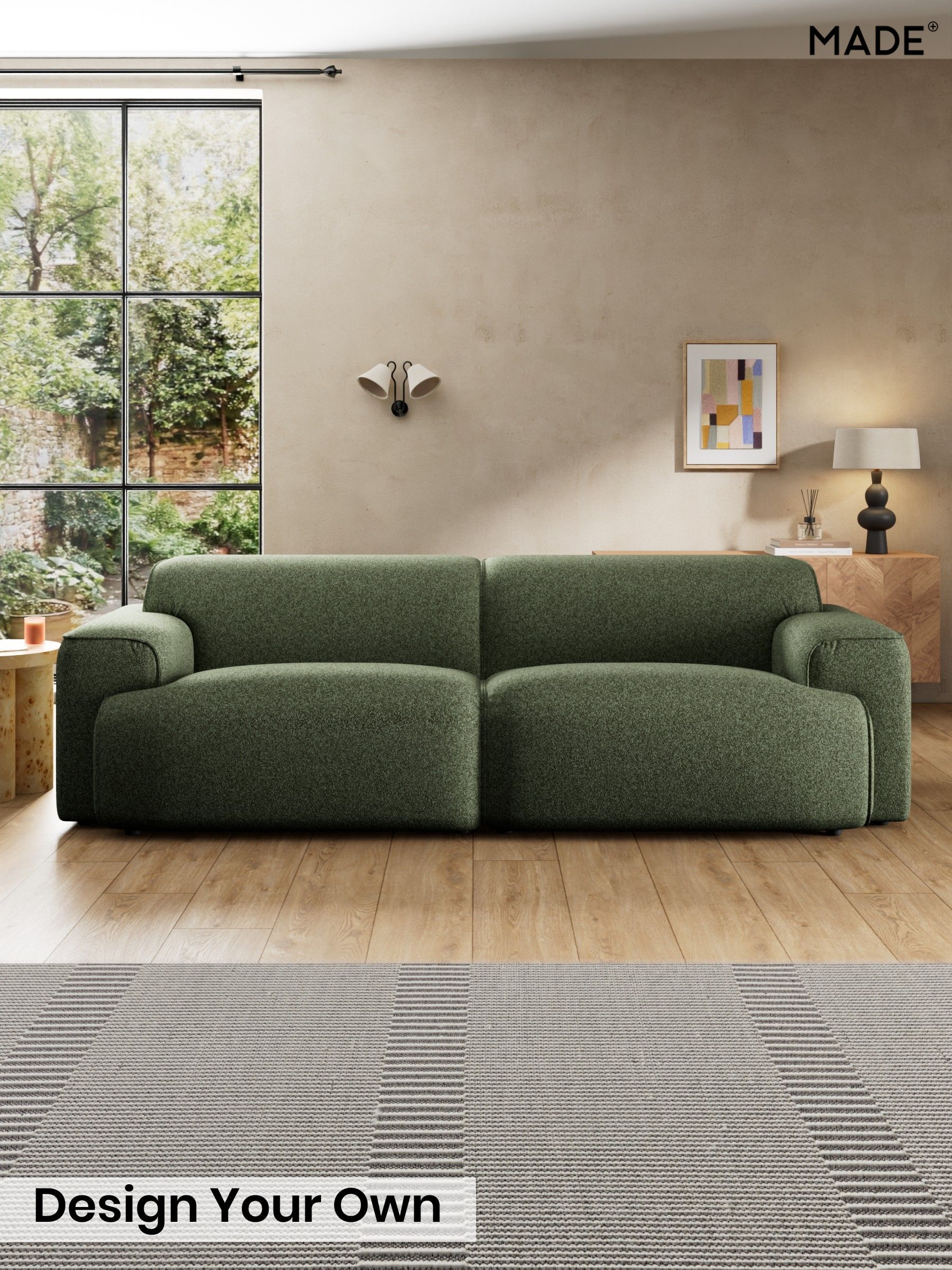 Soft Touch Boucle/Forest Green - Avalon By Made