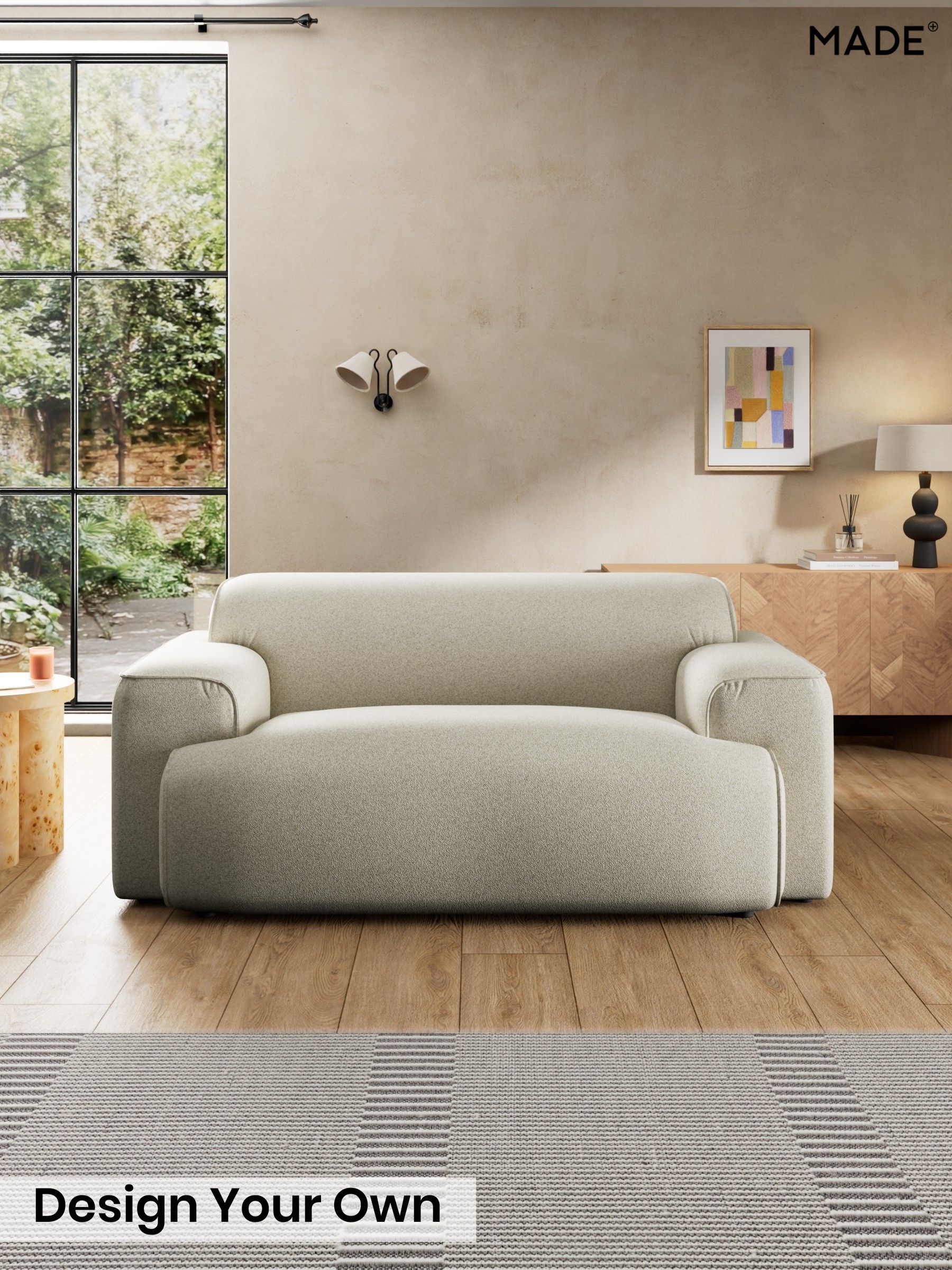 Soft Touch Boucle/Natural Linen - Avalon By Made