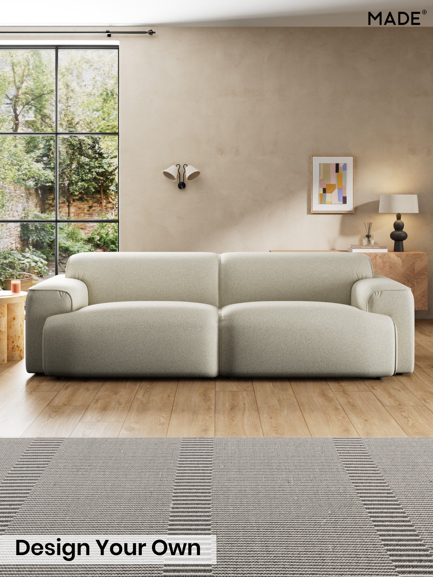 Soft Touch Boucle/Natural Linen - Avalon By Made