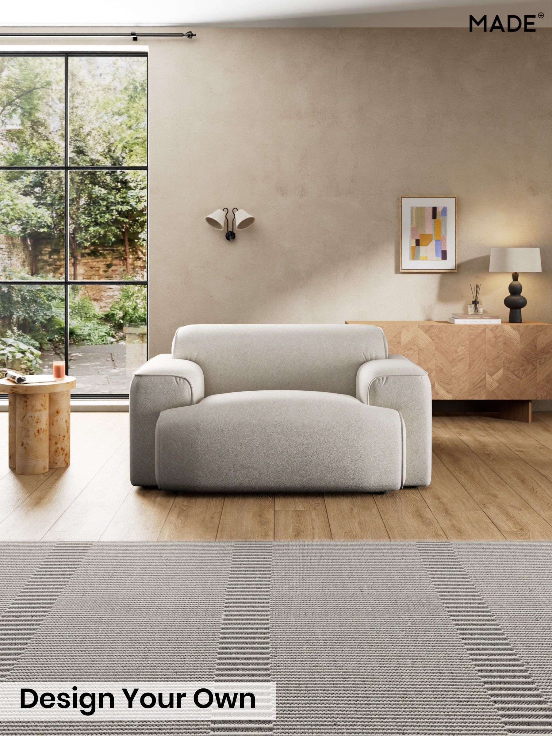 Soft Touch Boucle/Off White - Avalon By Made