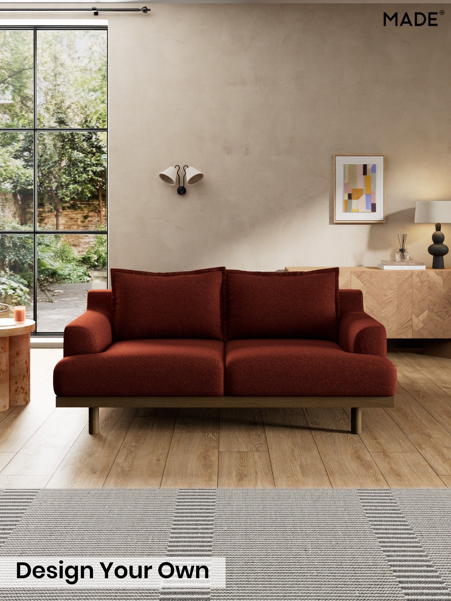 Soft Touch Boucle/Rust Orange - Turin By Made