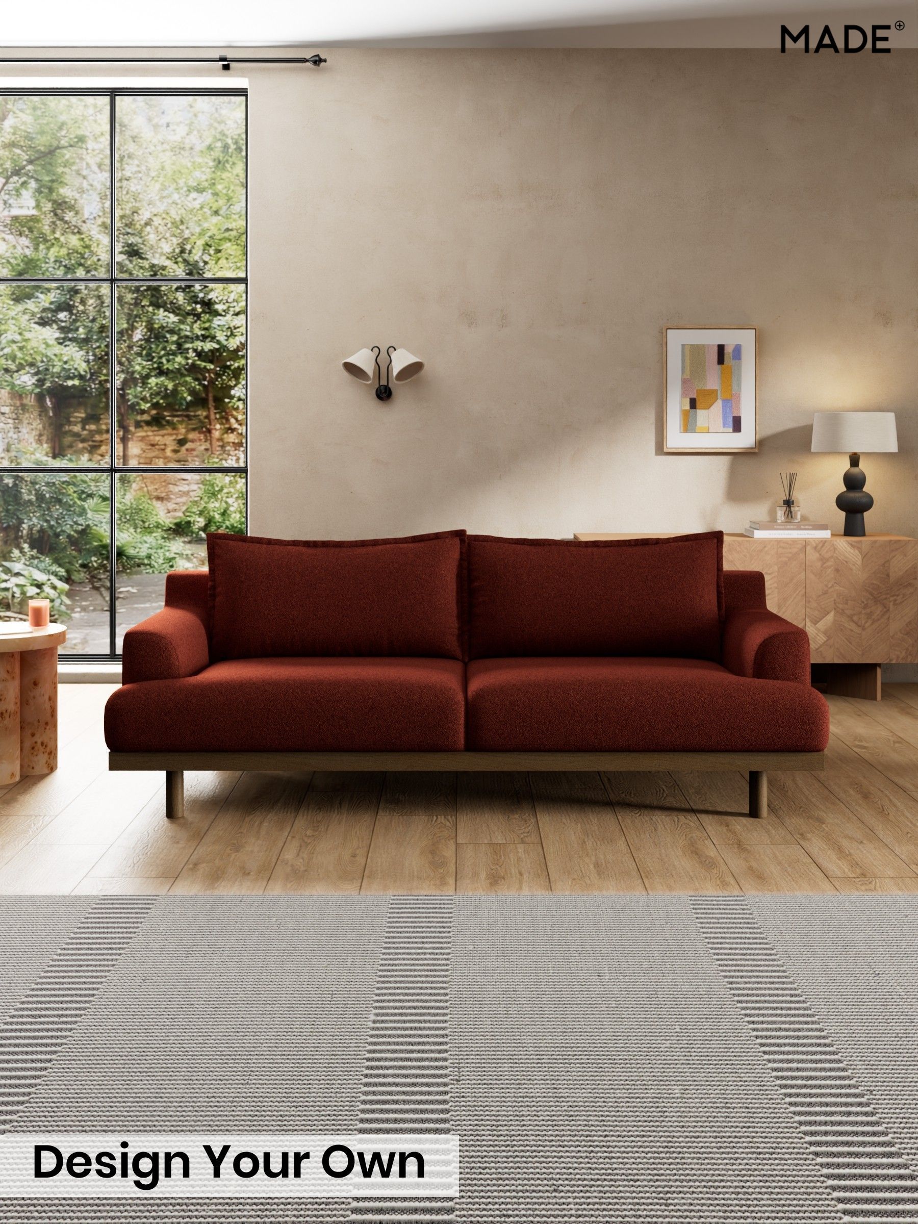 Soft Touch Boucle/Rust Orange - Turin By Made
