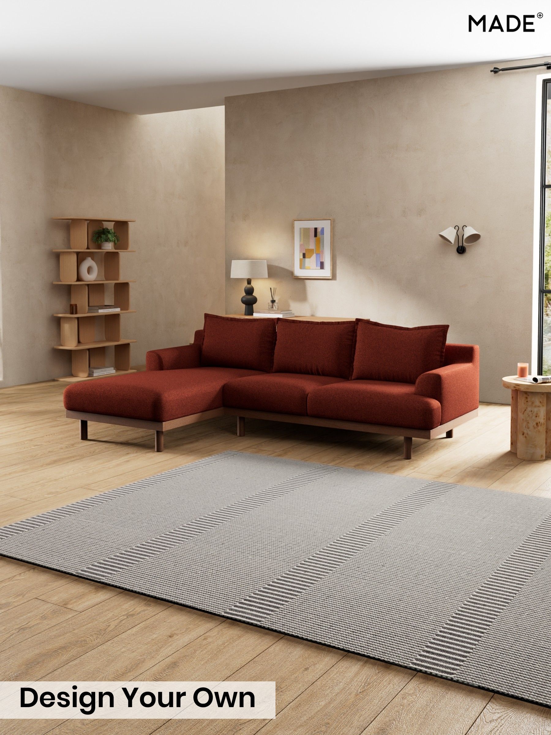 Soft Touch Boucle/Rust Orange - Turin By Made