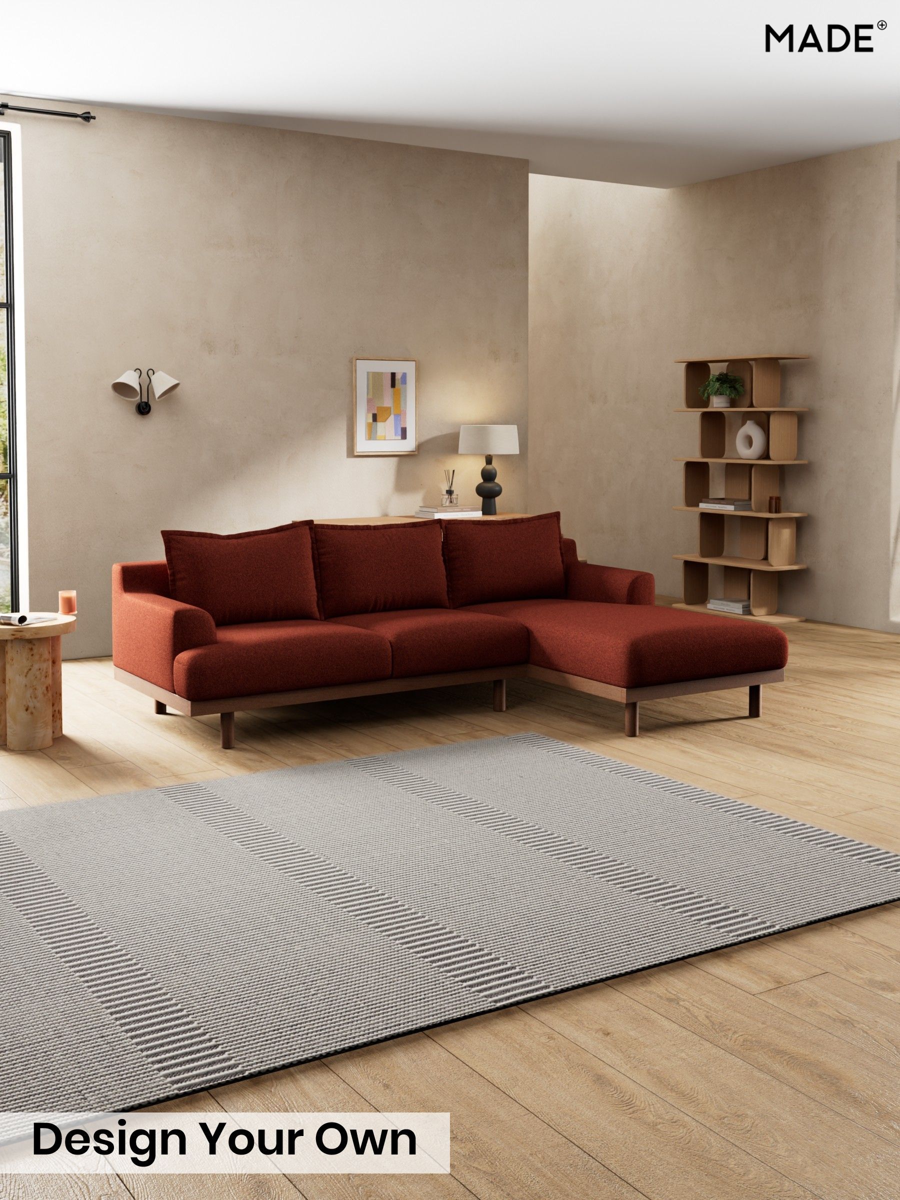 Soft Touch Boucle/Rust Orange - Turin By Made