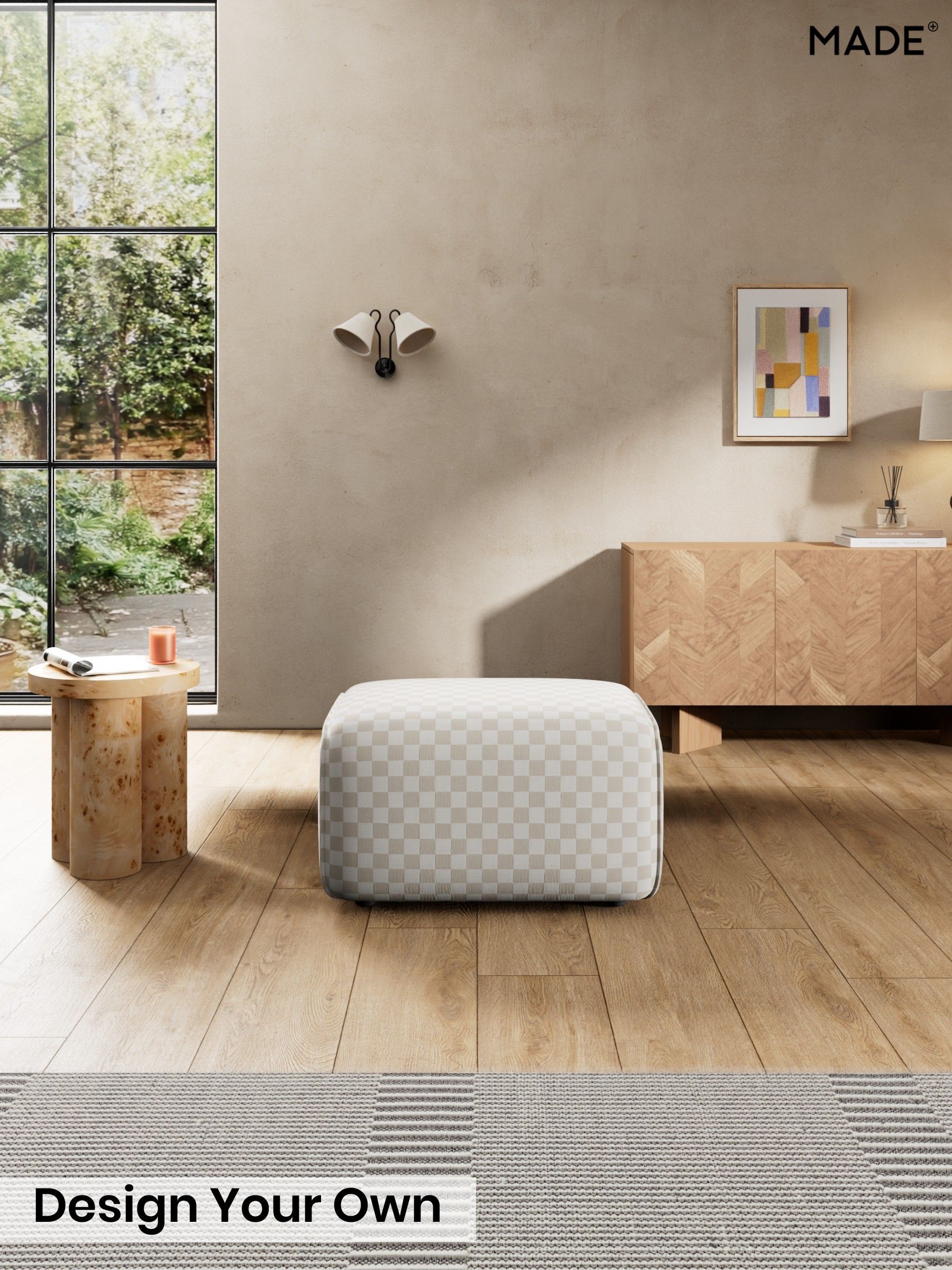 Blenets Check Mini by Harlequin/Oatmeal Natural - Avalon By Made