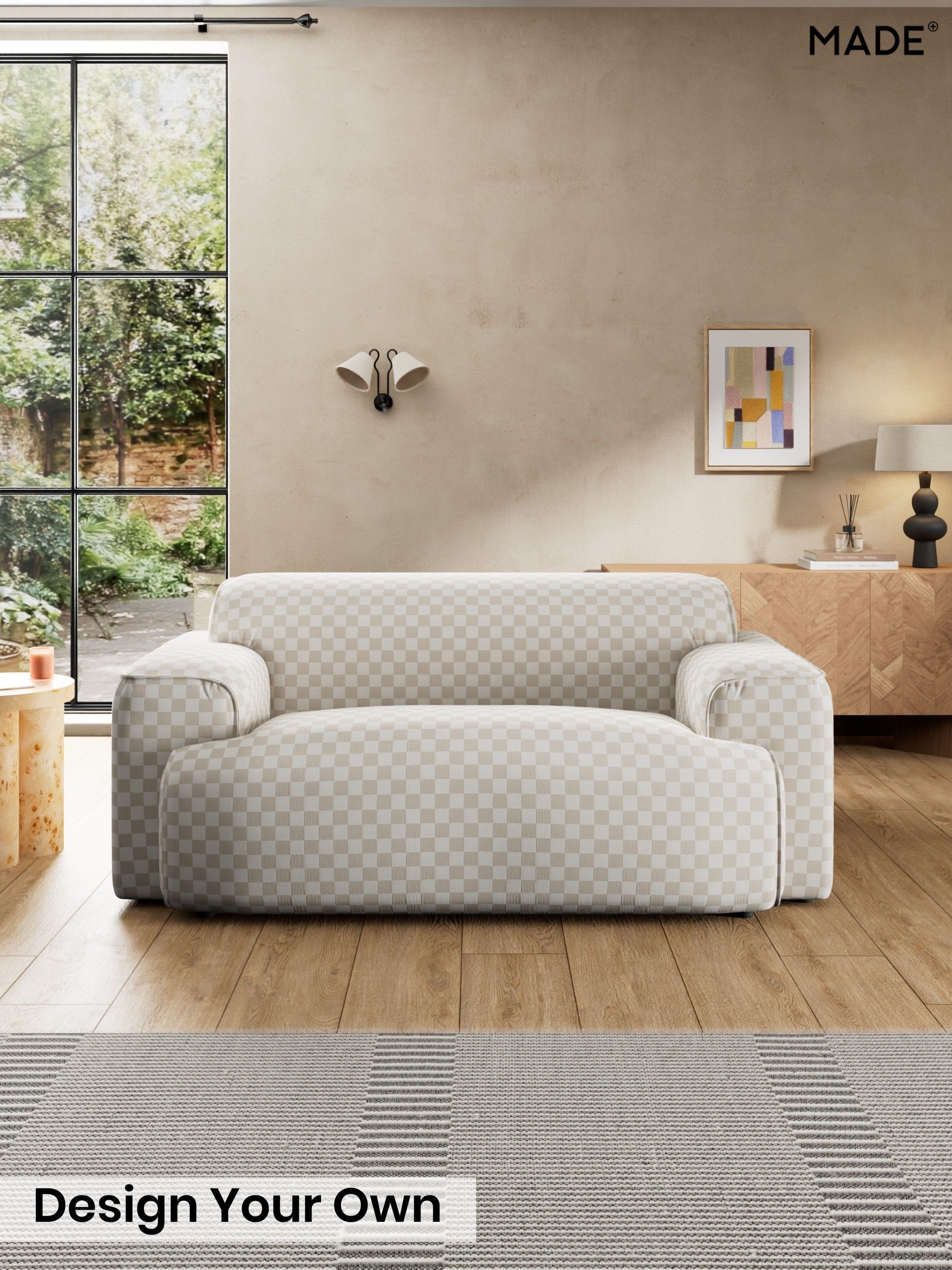 Blenets Check Mini by Harlequin/Oatmeal Natural - Avalon By Made