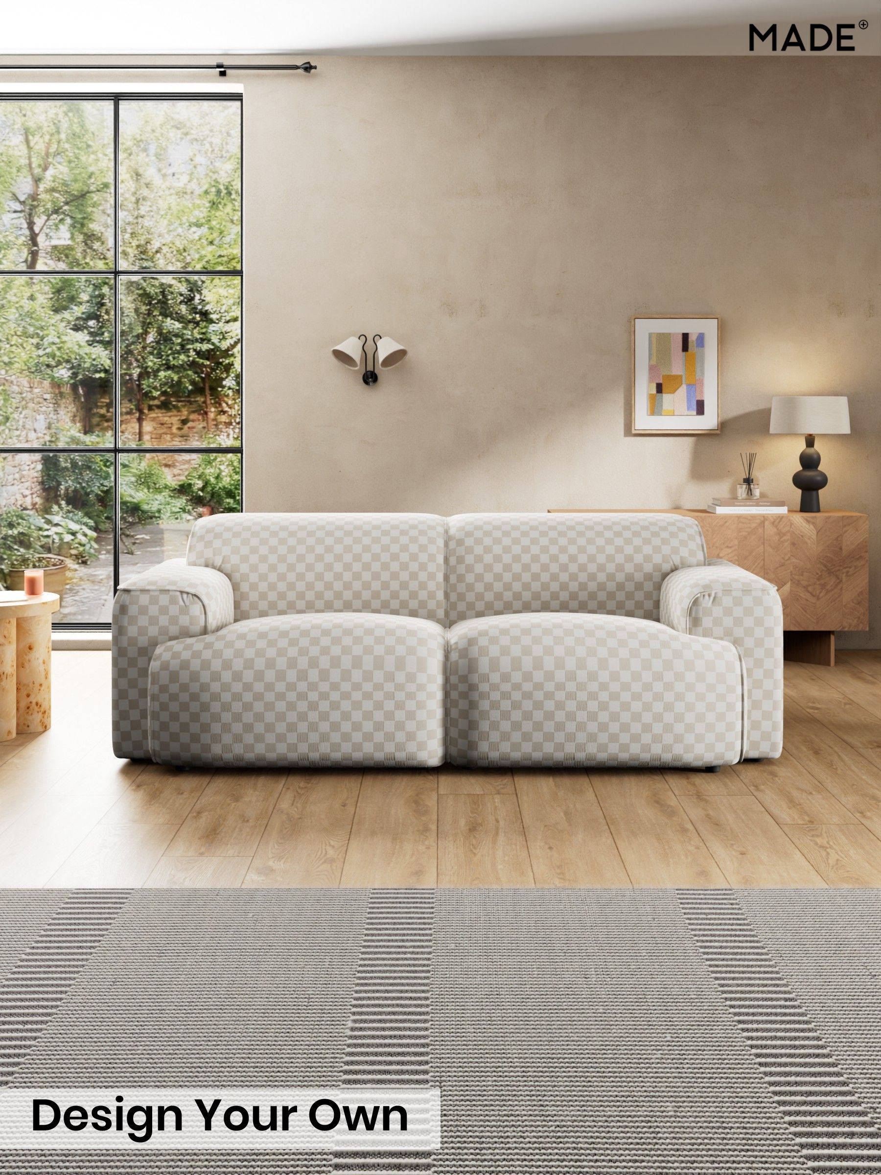 Blenets Check Mini by Harlequin/Oatmeal Natural - Avalon By Made