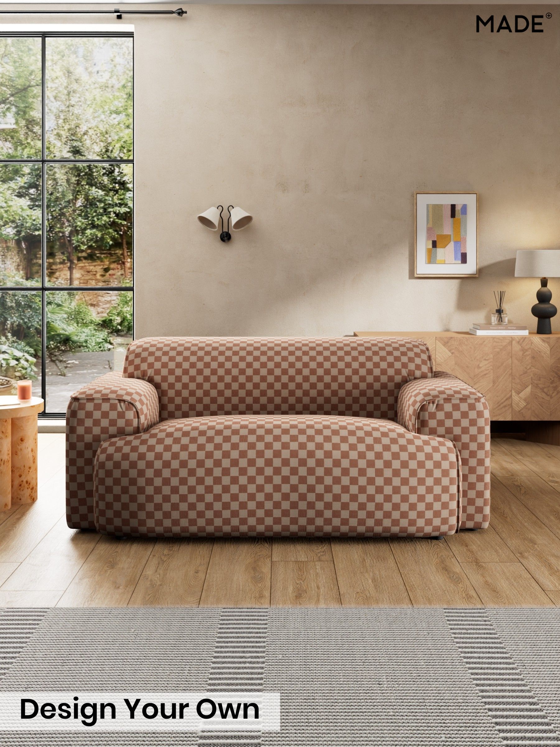Blenets Check Mini by Harlequin/Terracotta Orange - Avalon By Made