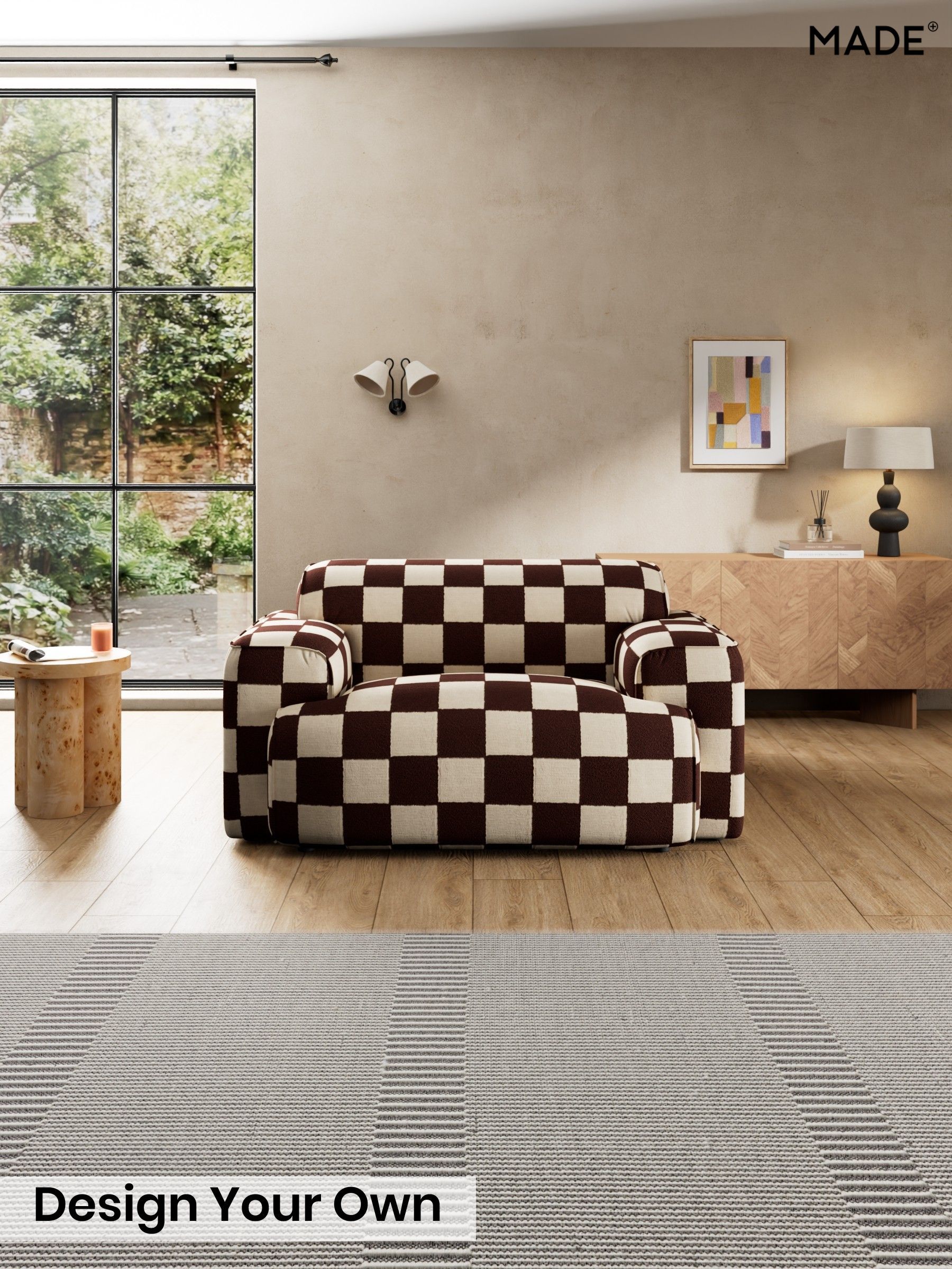 Blenets Check by Harlequin/Chocolate Brown - Avalon By Made