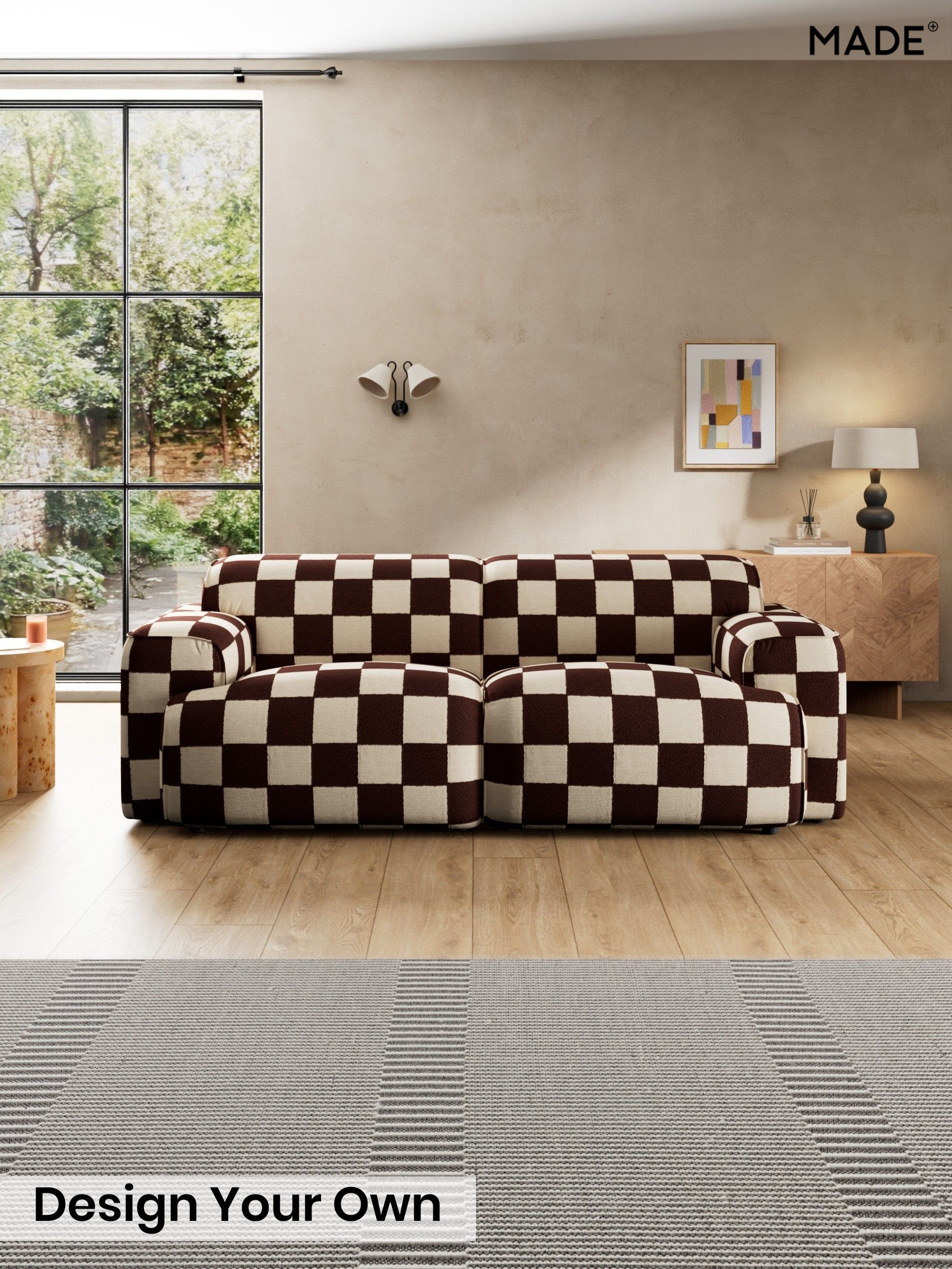 Blenets Check by Harlequin/Chocolate Brown - Avalon By Made