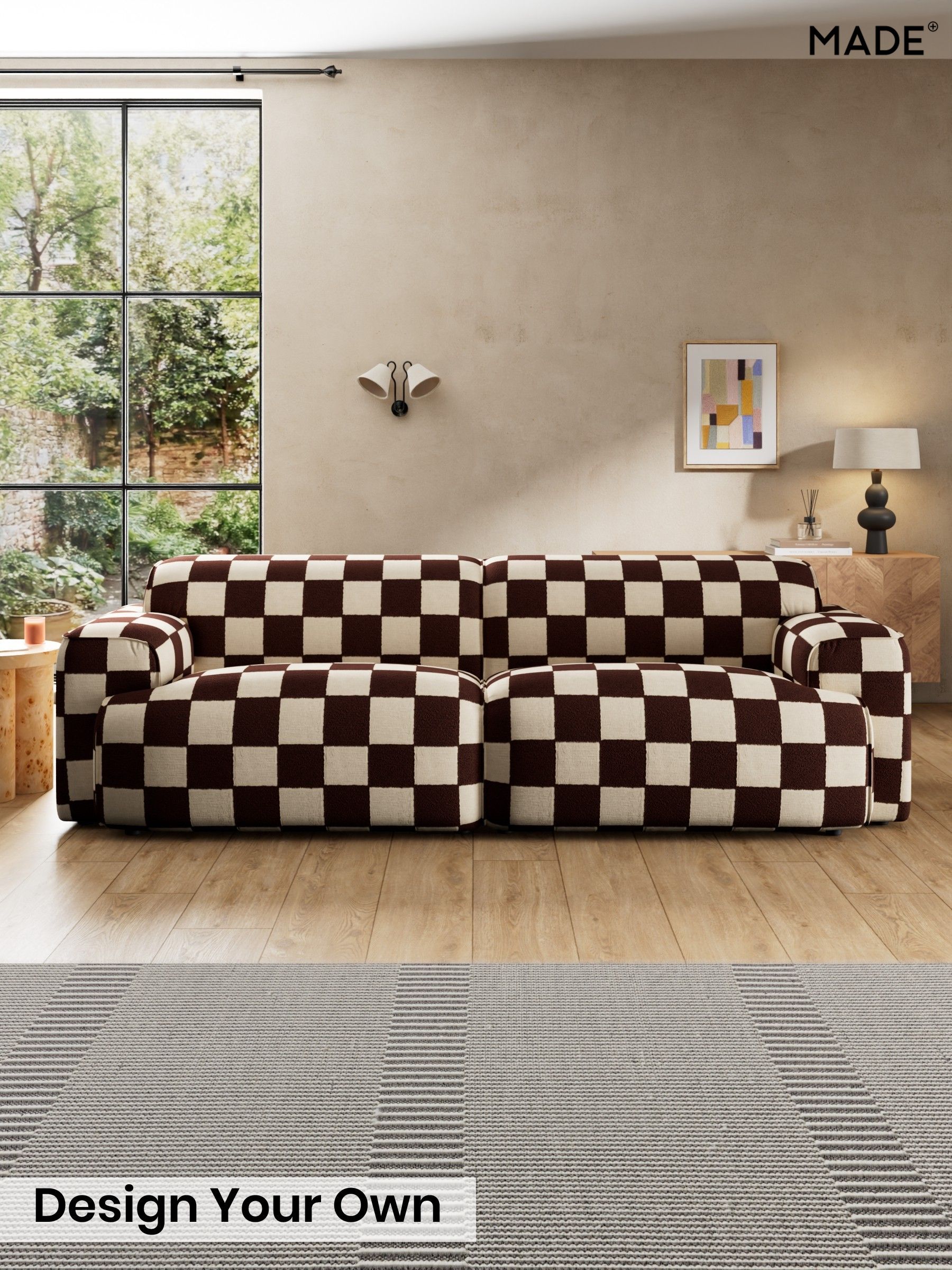 Blenets Check by Harlequin/Chocolate Brown - Avalon By Made