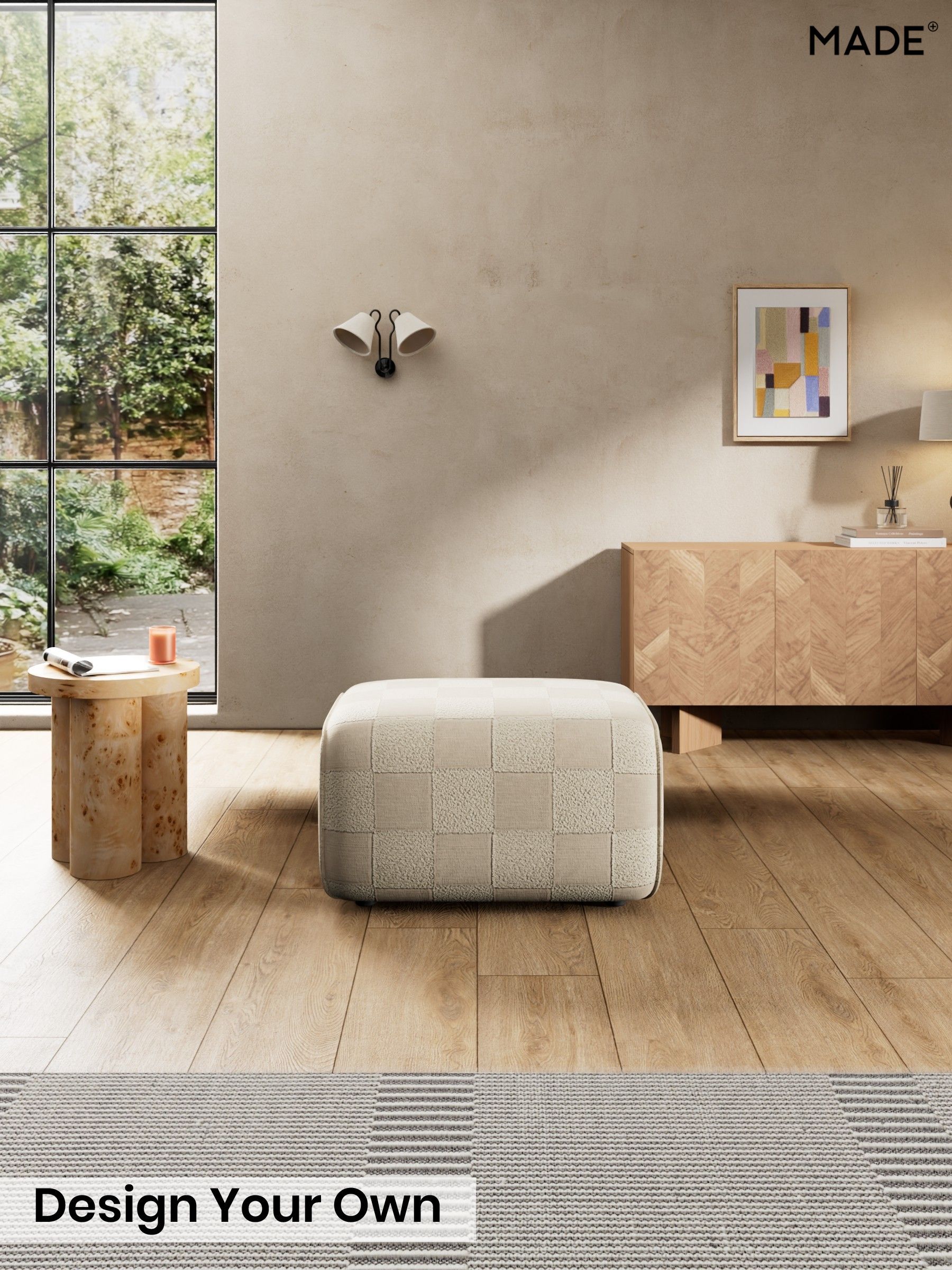 Blenets Check by Harlequin/Oatmeal Natural - Avalon By Made