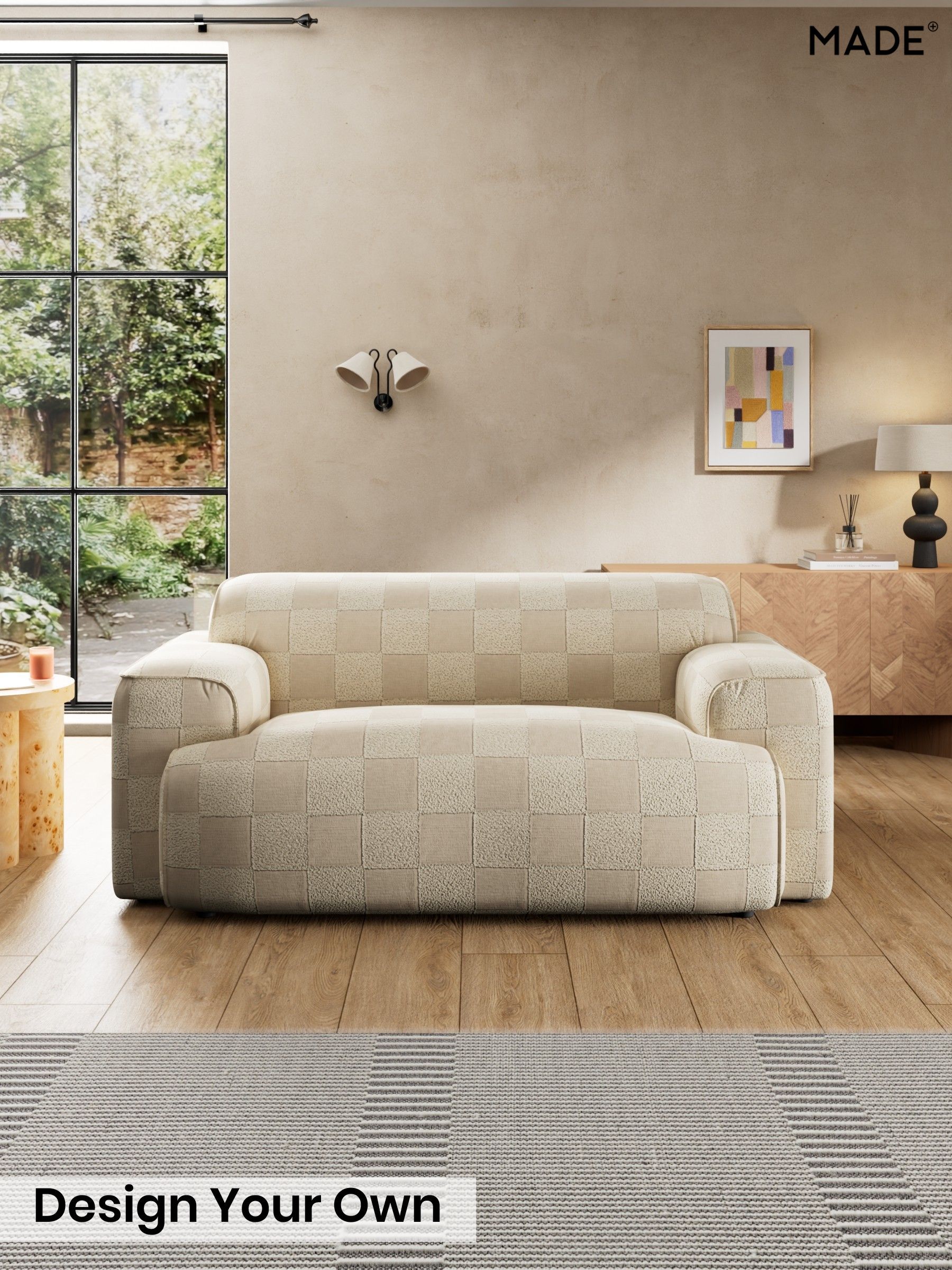 Blenets Check by Harlequin/Oatmeal Natural - Avalon By Made