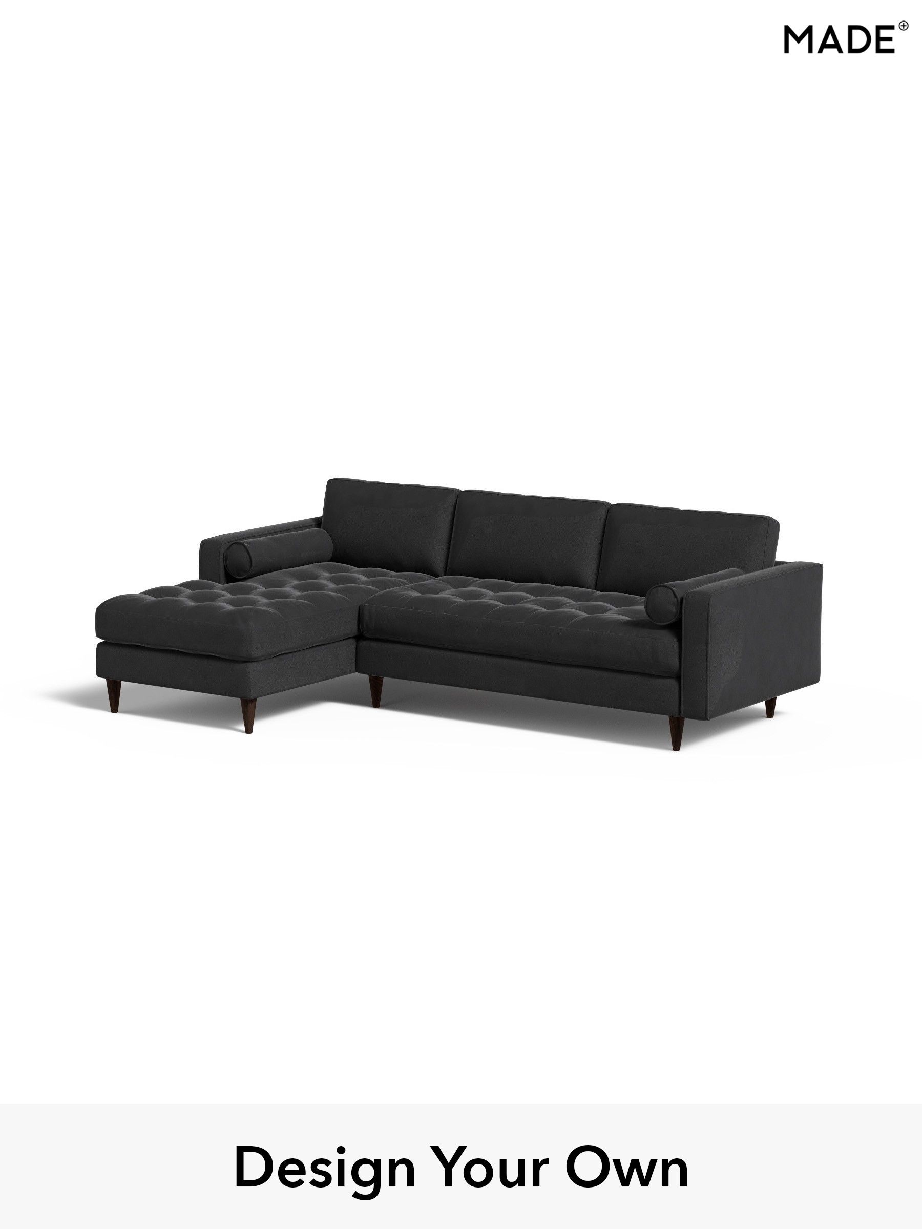 Matt Velvet Easy Clean/Charcoal Grey - Scott By Made