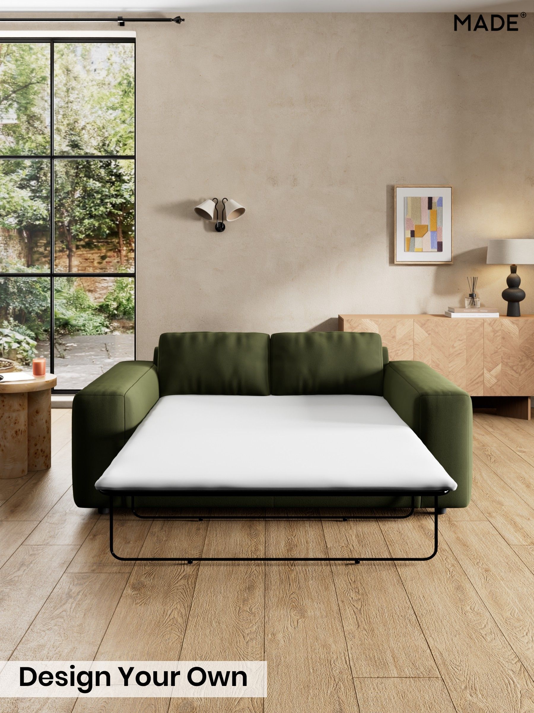 Matt Velvet Easy Clean/Deep Olive Green - Alec By Made