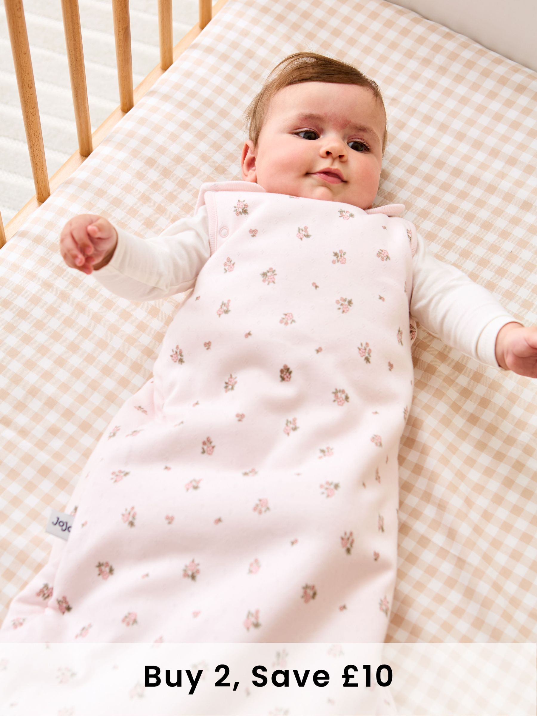 Pink Floral Pointelle 2.5 Tog Baby Sleeping Bag (H39785) | £28