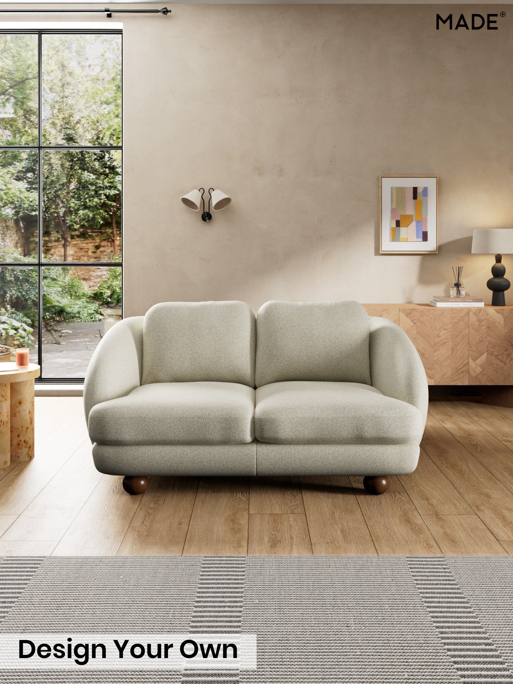 Soft Touch Boucle/Natural Linen - Madris By Made