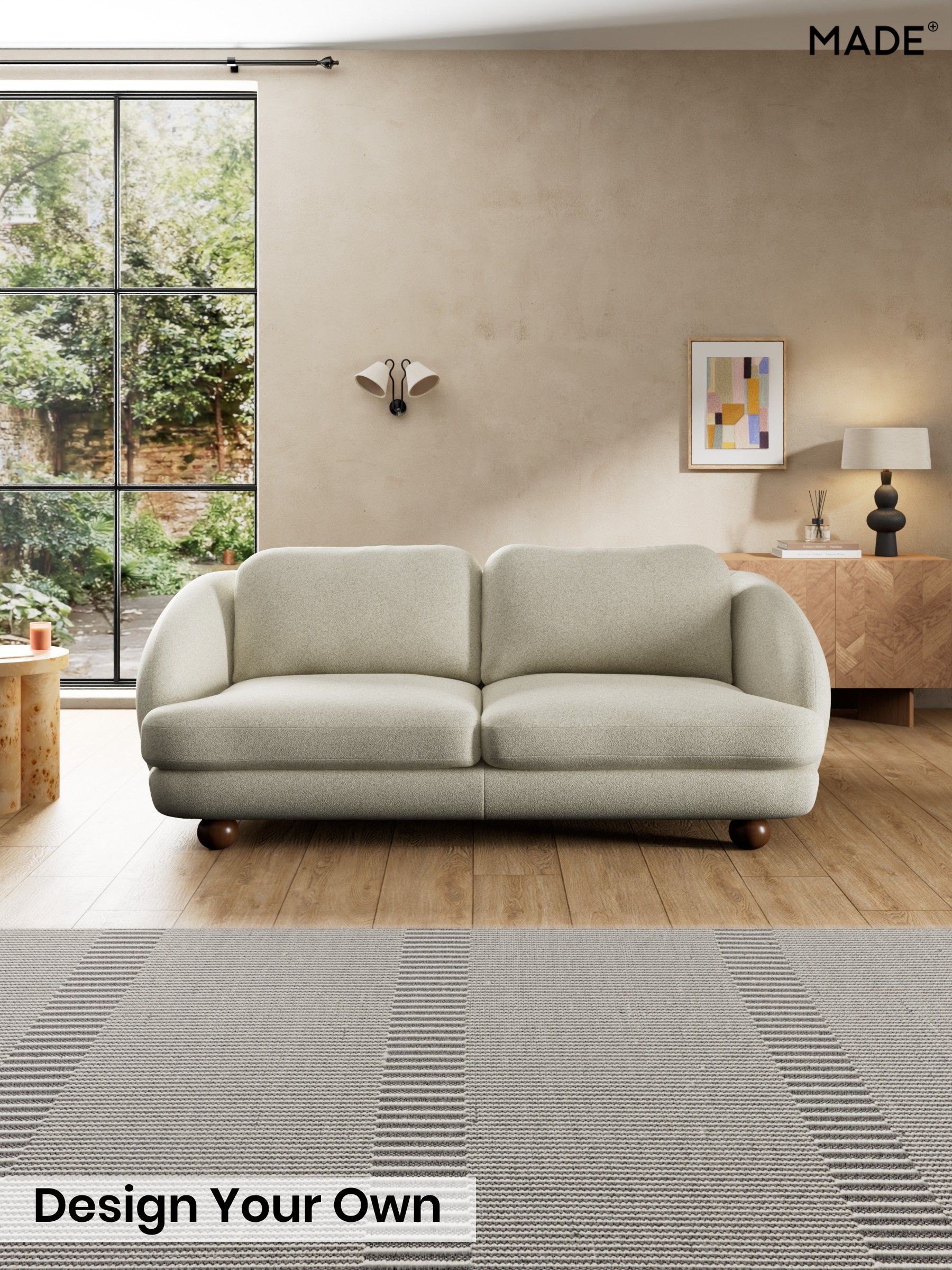 Soft Touch Boucle/Natural Linen - Madris By Made