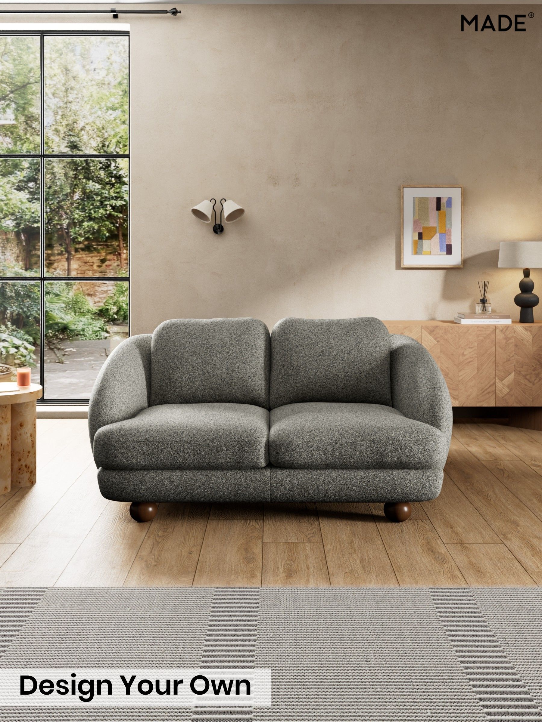 Soft Touch Boucle/Grey Marl - Madris By Made