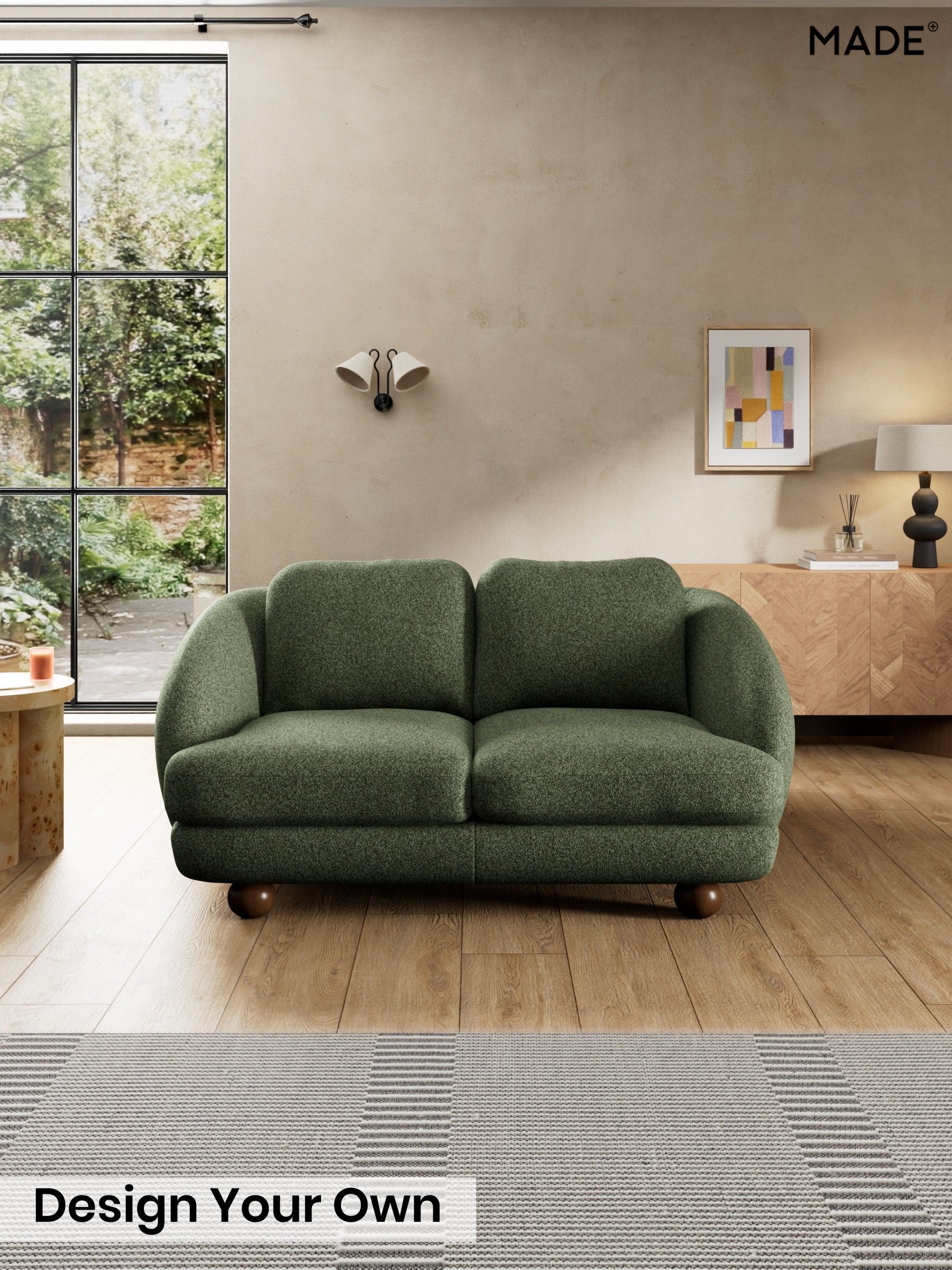 Soft Touch Boucle/Forest Green - Madris By Made