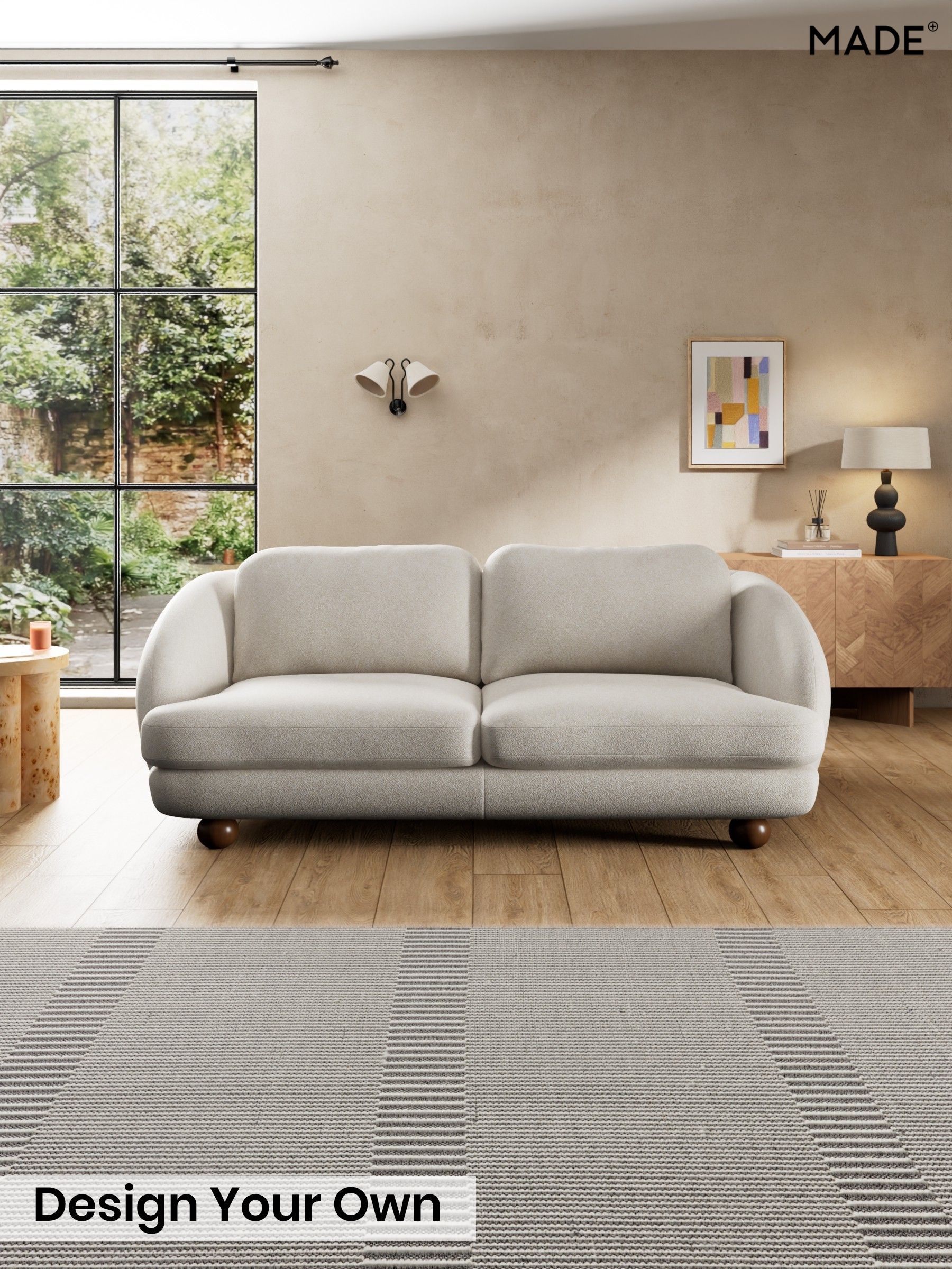 Soft Touch Boucle/Off White - Madris By Made