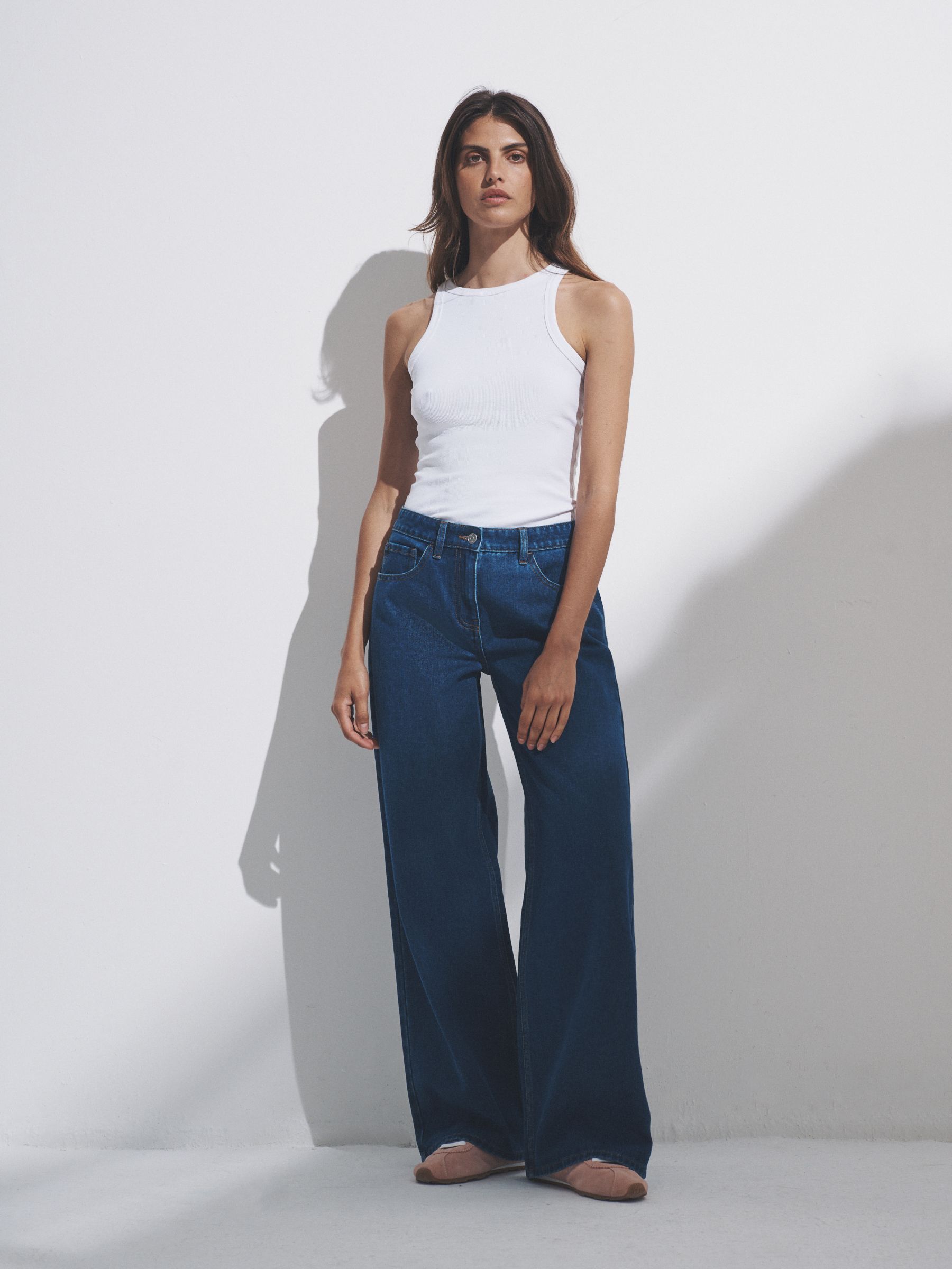 2 Pack Low Rise Wide Leg Denim Jeans (H40037) | £36